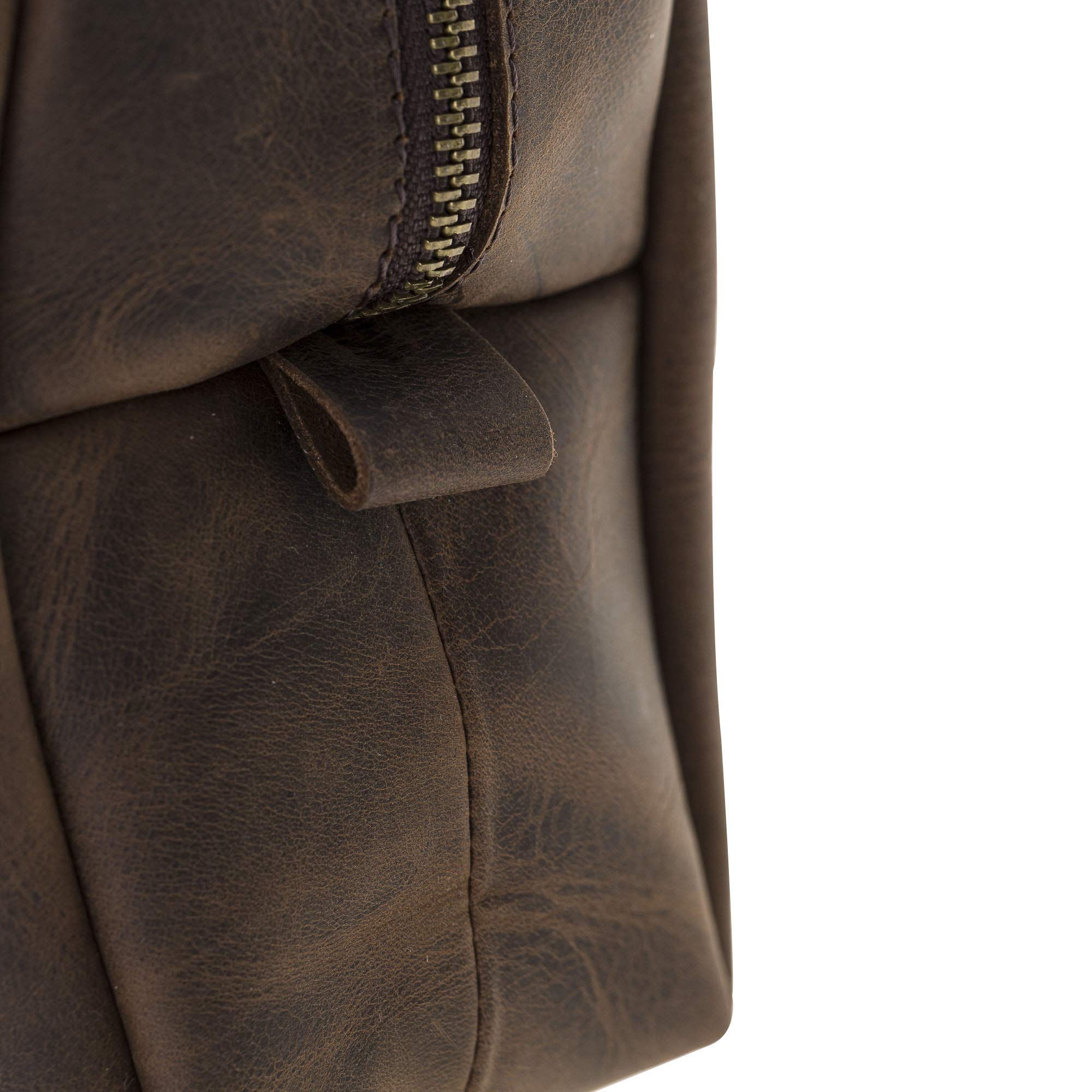 Venito Rimini Handcrafted Premium Leather Makeup Bag for Women - Large Cosmetic Organizer, Travel Toiletry Pouch (Coffee Brown) - Perfect for Travel, Daily Use & Gift Giving