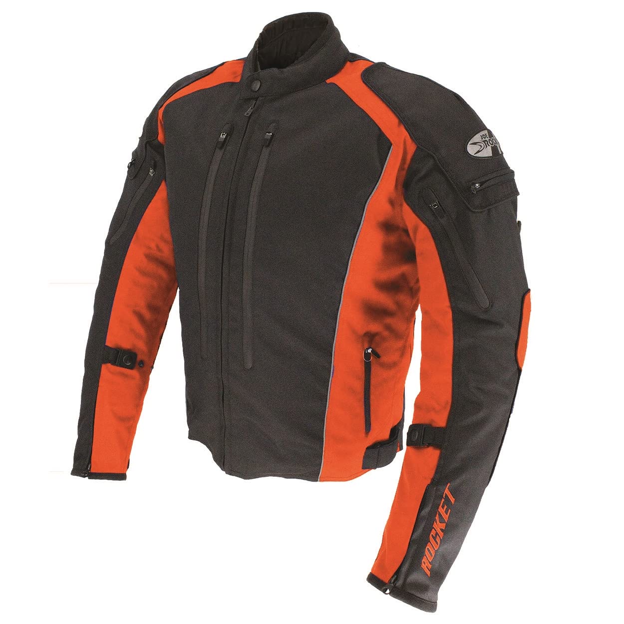 Joe Rocket Turbulent Men's Street Motorcycle Jacket - Black/Orange, X-Large - Durable Riding Gear for Urban Commuting & Adventure Tours