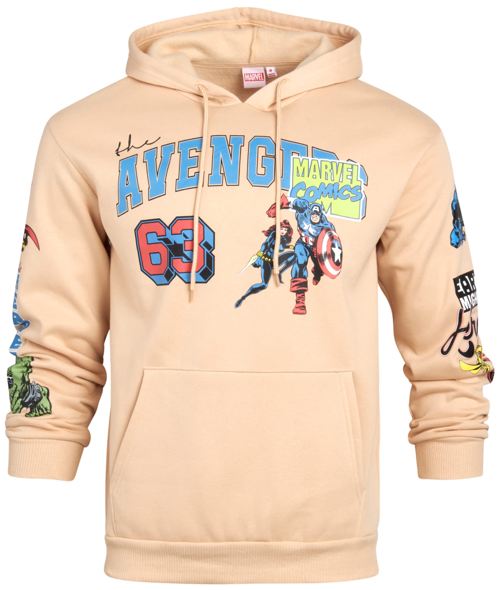 Marvel Avengers Fleece Hoodie for Men - Captain America, Hulk, Iron Man, Spider-Man, Venom - Warm Superhero Sweatshirt for Casual Wear & Cosplay