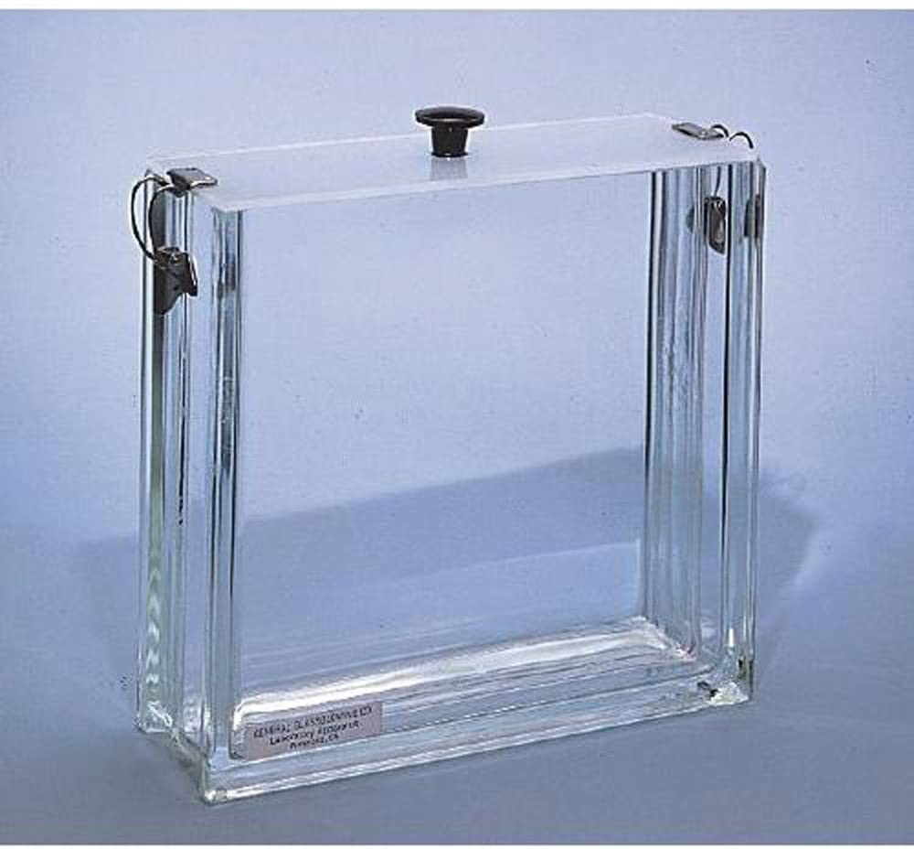 80-33 Chromatotank Unit with Secure Latch-Lid - Premium Laboratory Glassware for TLC & Paper Chromatography Experiments | Ideal for Chemistry Labs & Research Facilities