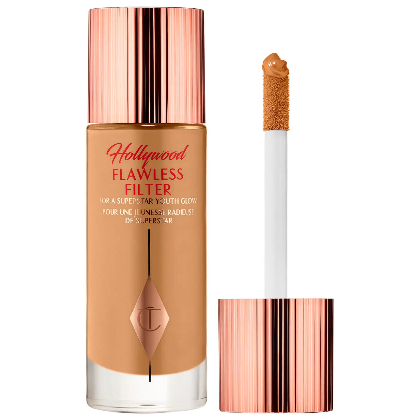 Charlotte Tilbury Hollywood Flawless Filter Radiant Glow Primer - Illuminating Face Base Makeup for Flawless Skin | Perfect for Red Carpet, Photoshoots & Everyday Glow