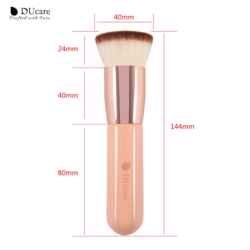 Professional Synthetic Hair Foundation Brush - Soft & Dense Makeup Brush for Flawless Liquid & Powder Application - Perfect for Daily Makeup & Professional Use