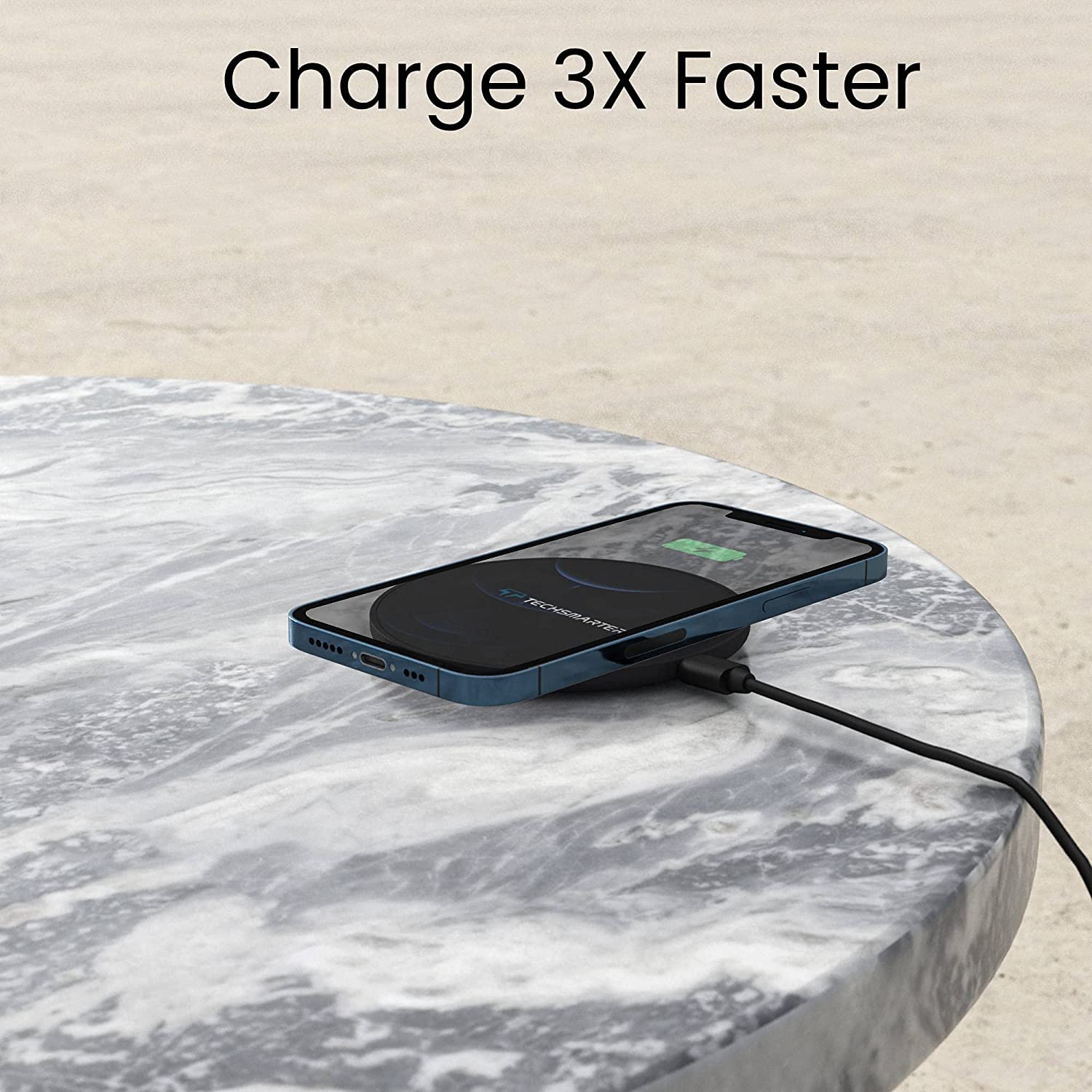 2-Pack 15W Fast Wireless Charger Pad - Qi-Certified for iPhone 16/15/14/13/12/11/XS/X/XR, Samsung S24/S23/S22/S21/S20/S10, LG ThinQ - Perfect for Bedside, Office & Car Charging