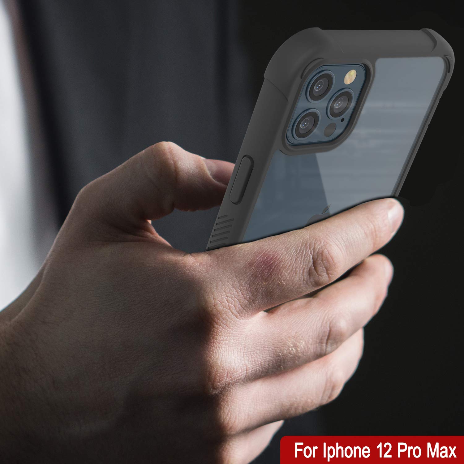 PunkCase iPhone 12 Pro Max Case [Spartan Series] Clear Rugged Heavy Duty Cover with Built-in Screen Protector | Ultra Slim 360 Full Body Protection for iPhone 12 Pro Max (2020, 6.7 Inch) - Shockproof & Anti-Scratch for Outdoor, Work, and Daily Use