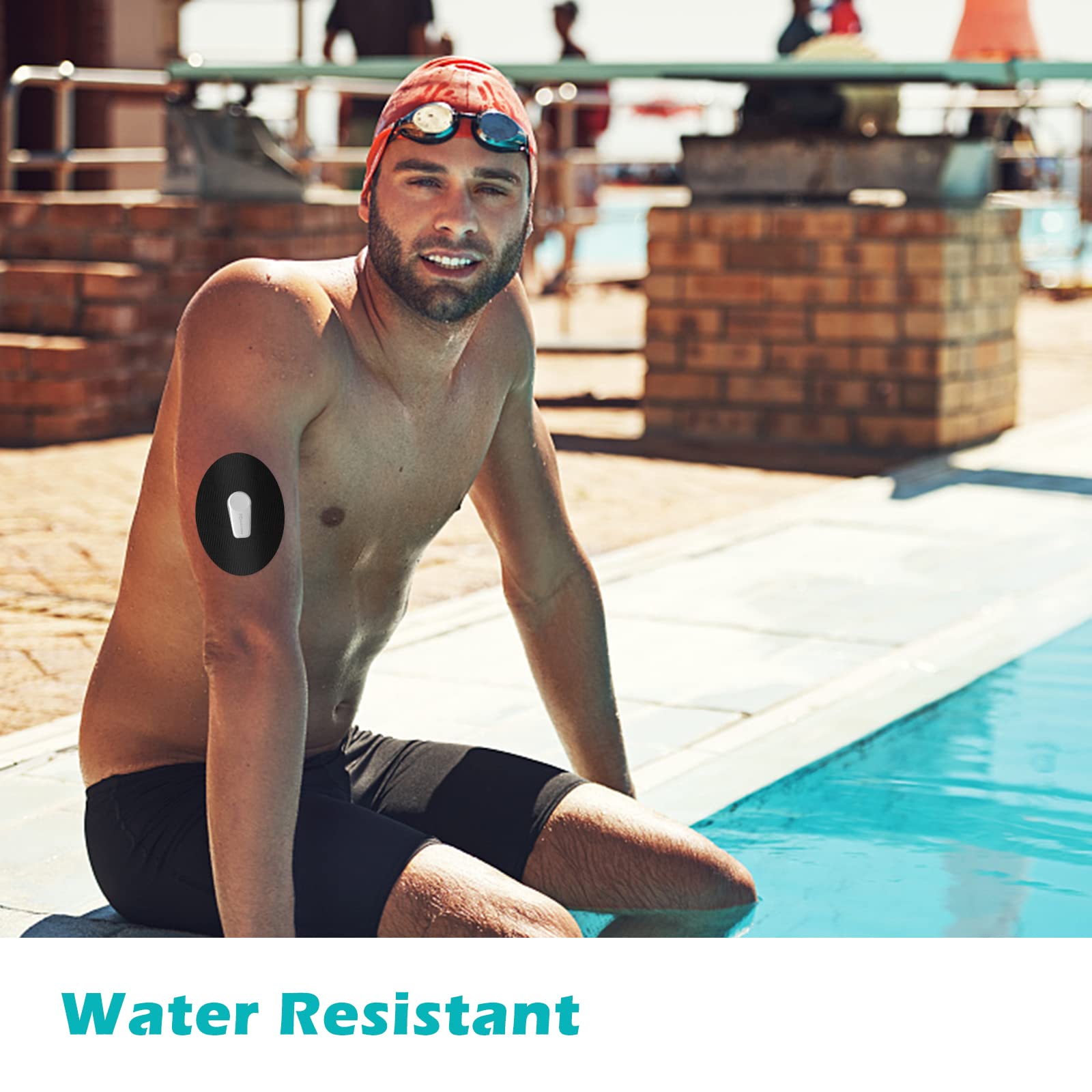 **Dexcom G6 CGM Patches (25-Pack) – Sweat-Resistant, Waterproof, Breathable, Skin-Friendly & Latex-Free Adhesive Patches – Durable Pre-Cut Sensor Patches for Secure Wear – Ideal for Sports, Swimming & Active Lifestyles (Black)**