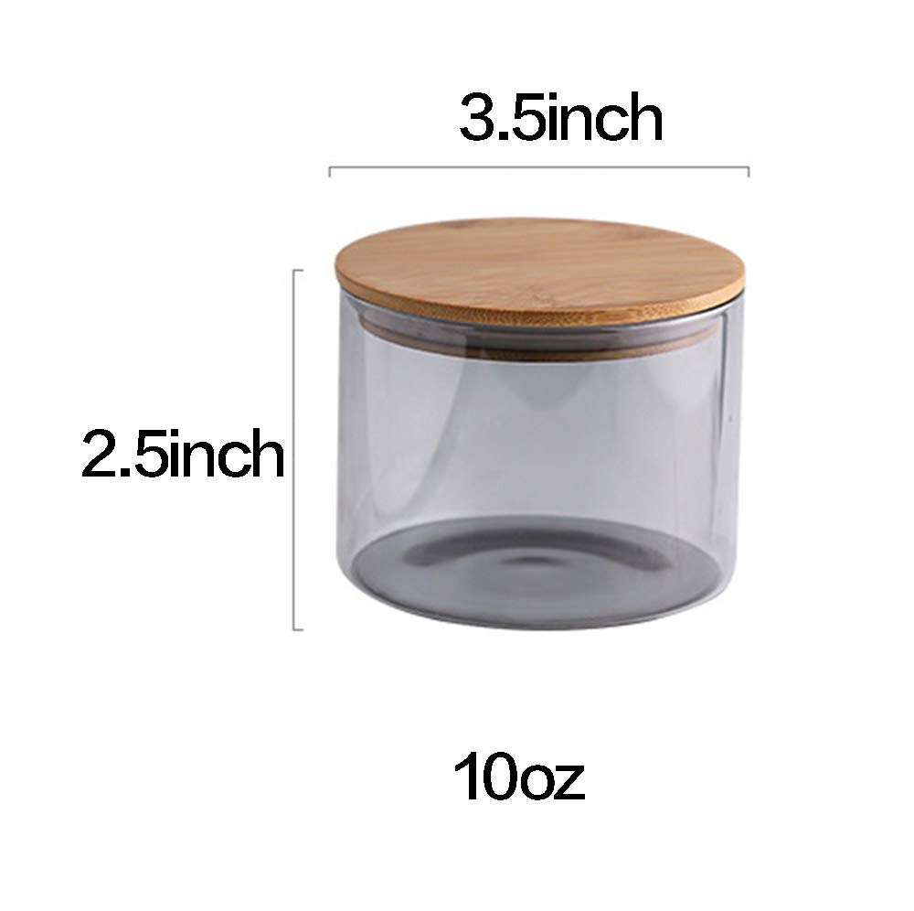 Glass Candy Dish with Wooden Lid - Airtight Snack Can for Food Storage | Perfect for Kitchen, Pantry, and Party Serving