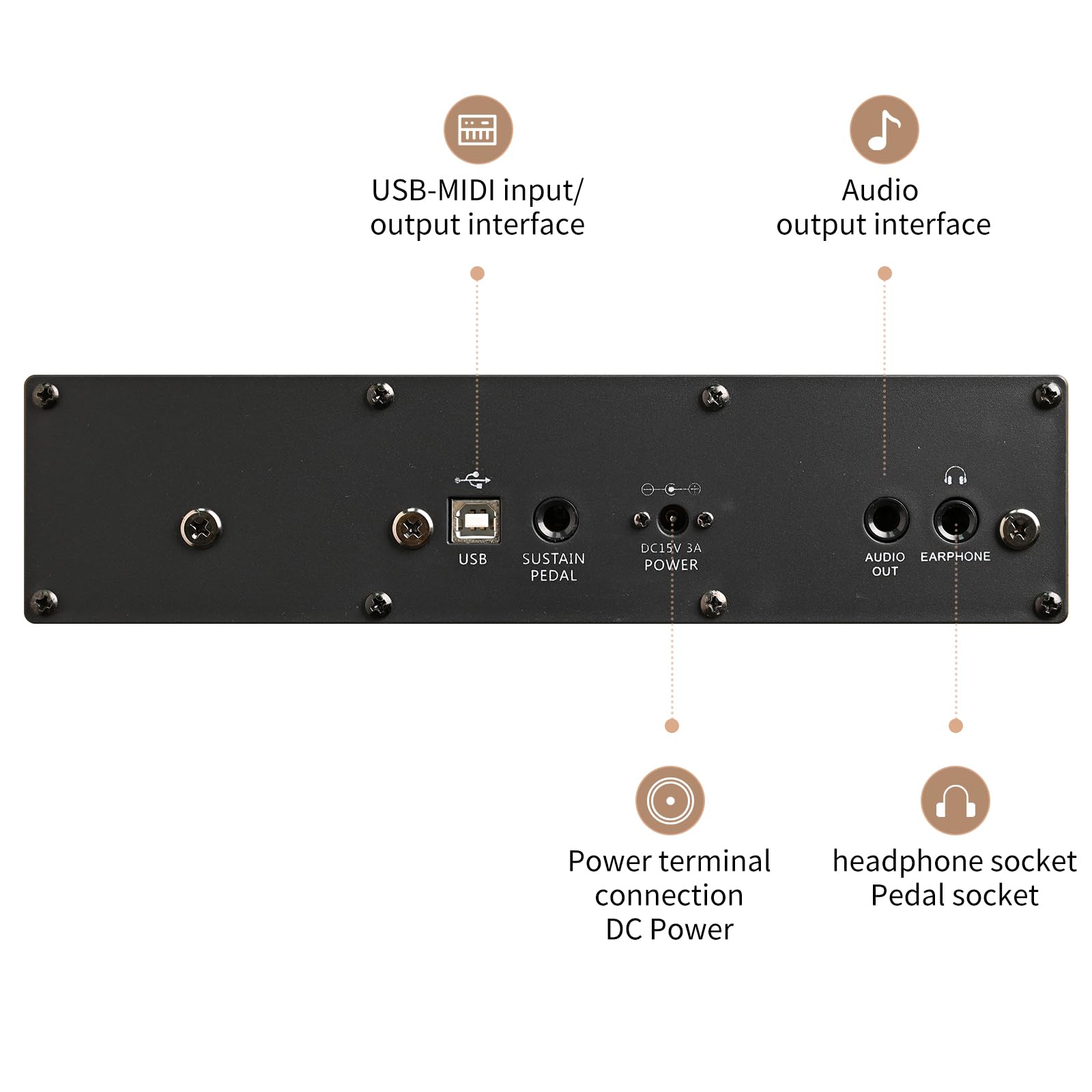 ZHRUNS 88 Key Digital Piano with Wooden Cabinet - Full-Size Weighted Hammer Action Keyboard for Beginners & Professionals | Includes Sheet Music Stand, Triple Pedal & Power Adapter | USB-MIDI Connectivity for Home Studio, Music Class & Live Performance