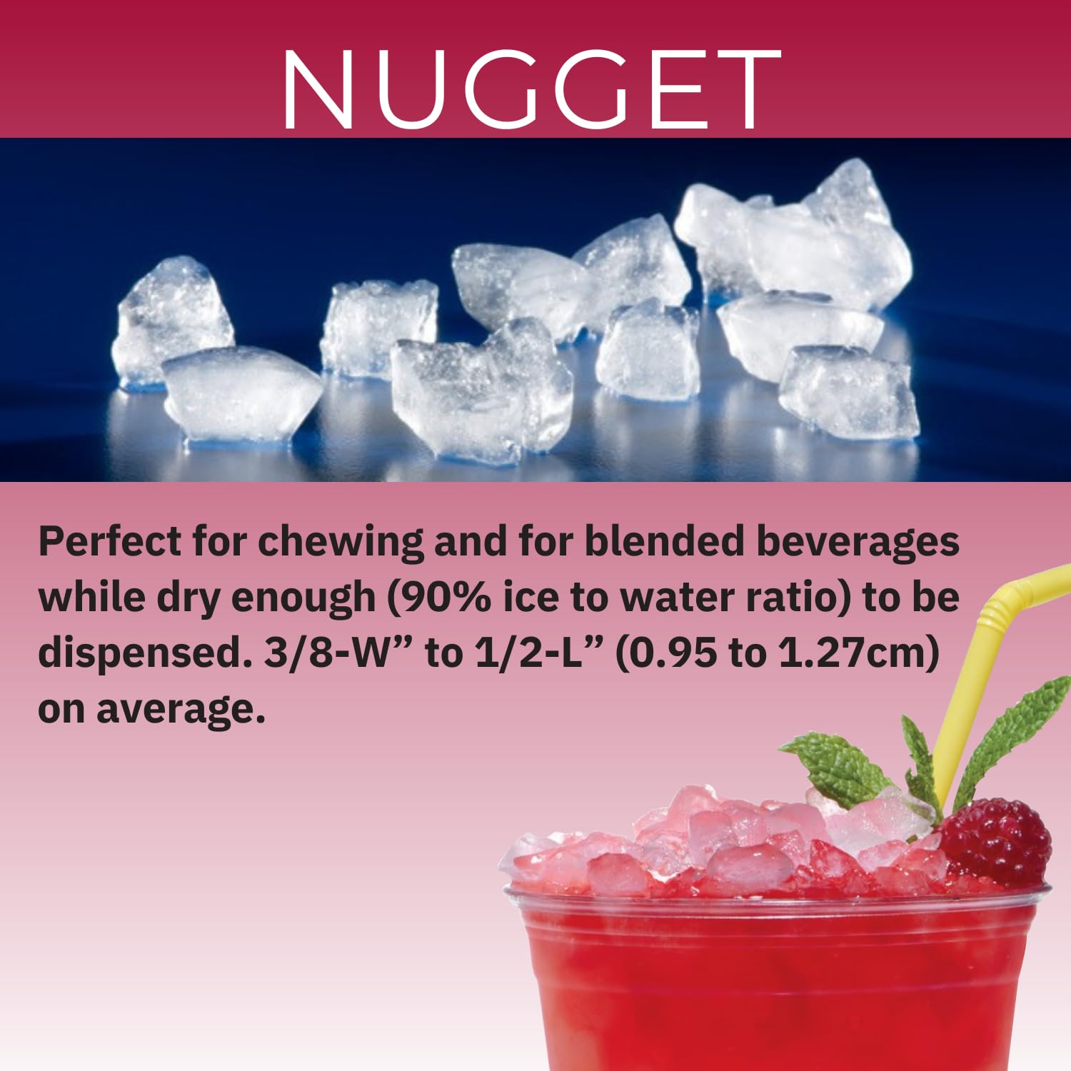 Manitowoc Commercial Countertop Nugget Ice Maker with Dispenser - Perfect for Restaurants, Bars, Cafes, and Home Use