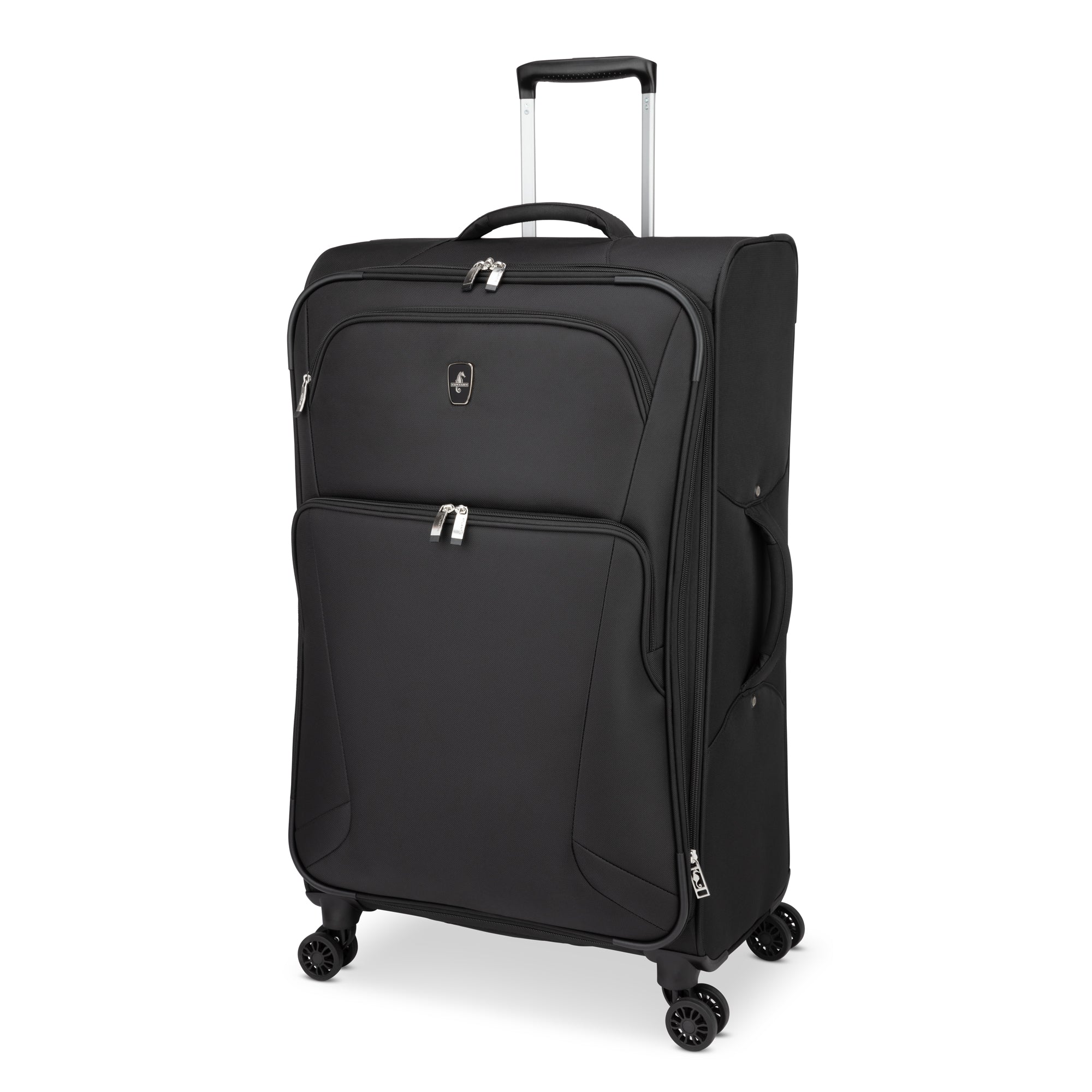 Atlantic Artisan III Spinner 3-Piece Luggage Set - Lightweight Expandable Suitcase with 360° Wheels for Travel, Business & Vacation (Black) - Perfect for Airplane Carry-On & Checked Bags