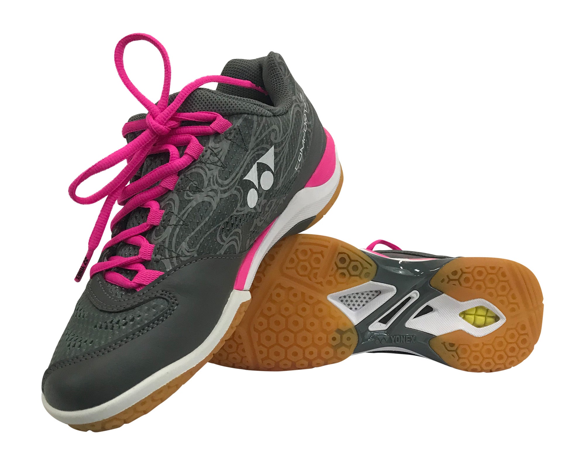 Yonex Power Cushion Comfort Z LX Women's Badminton Shoes - Lightweight & Supportive for Indoor Court Sports (Charcoal Gray) - Perfect for Badminton, Squash & Indoor Tennis Training