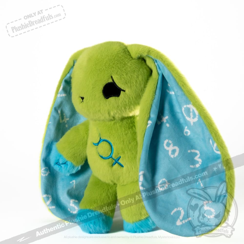 Plushie Dreadfuls Dyscalculia Rabbit - Soft Stuffed Animal Toy for Kids & Adults, Comfort Plush for Anxiety Relief, Math Learning Aid, Unique Gift for Neurodiversity Awareness