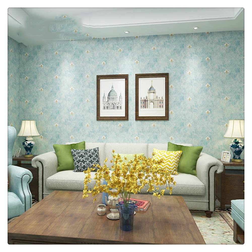 PQKDY Vintage Self-Adhesive Wallpaper - Peel & Stick Non-Woven Wall Covering for Living Room, Bedroom, TV Background (Color C) - Perfect for Home Decor, Accent Walls & Furniture Makeovers