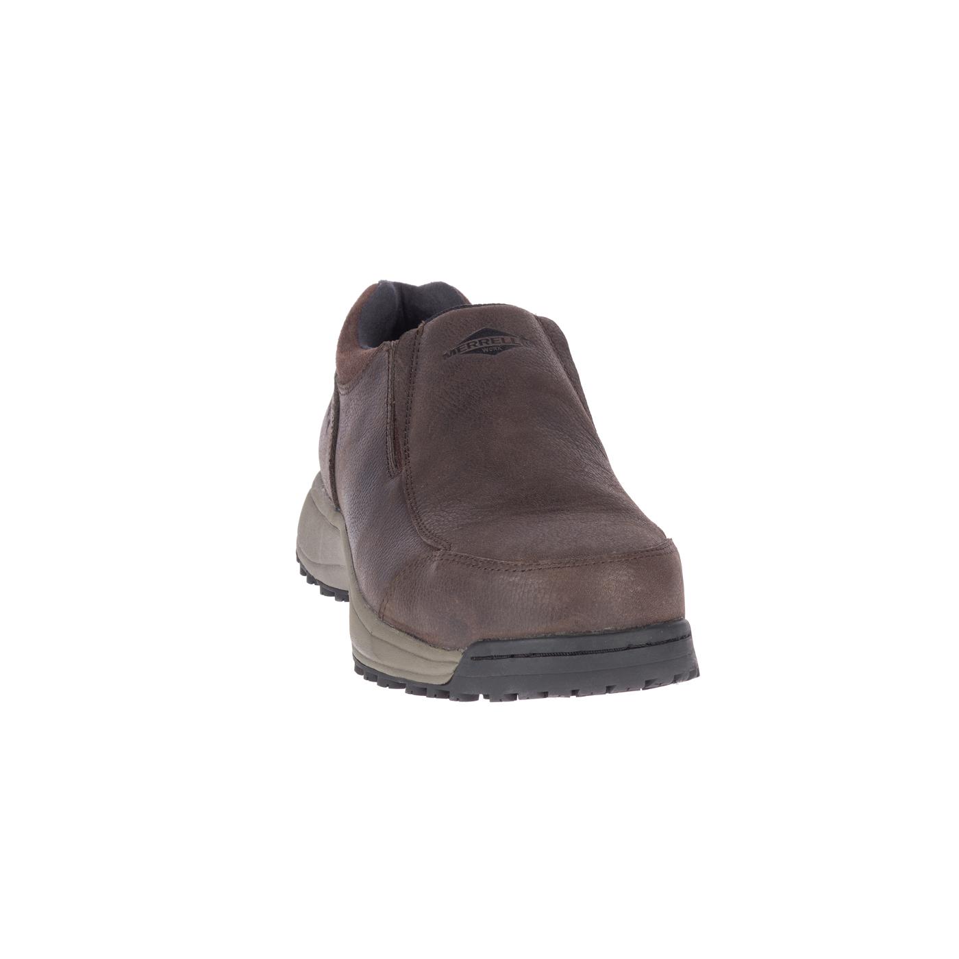 **Sutton Moc Men's Steel Toe Work Shoes - Safety Boots for Construction & Industrial Use - Comfortable Slip-Resistant Espresso Brown Work Boots**    *(Use Case: Ideal for construction workers, warehouse staff, and industrial professionals needing durable, slip-resistant safety footwear.)*