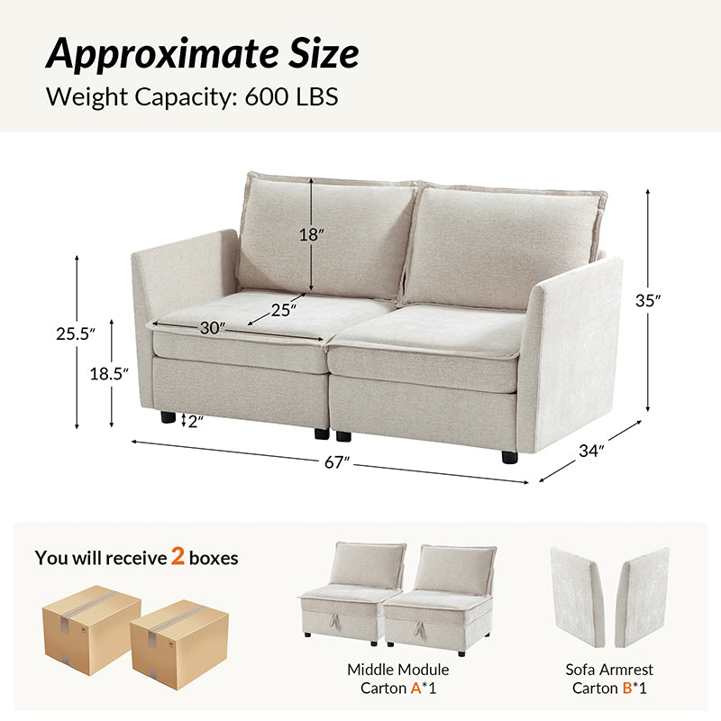 Harmetrix Oversized Soft Sectional Couch with Storage | Modern L-Shaped Sofa Bed with Hidden Compartment | Perfect for Living Room, Family Room & Small Spaces