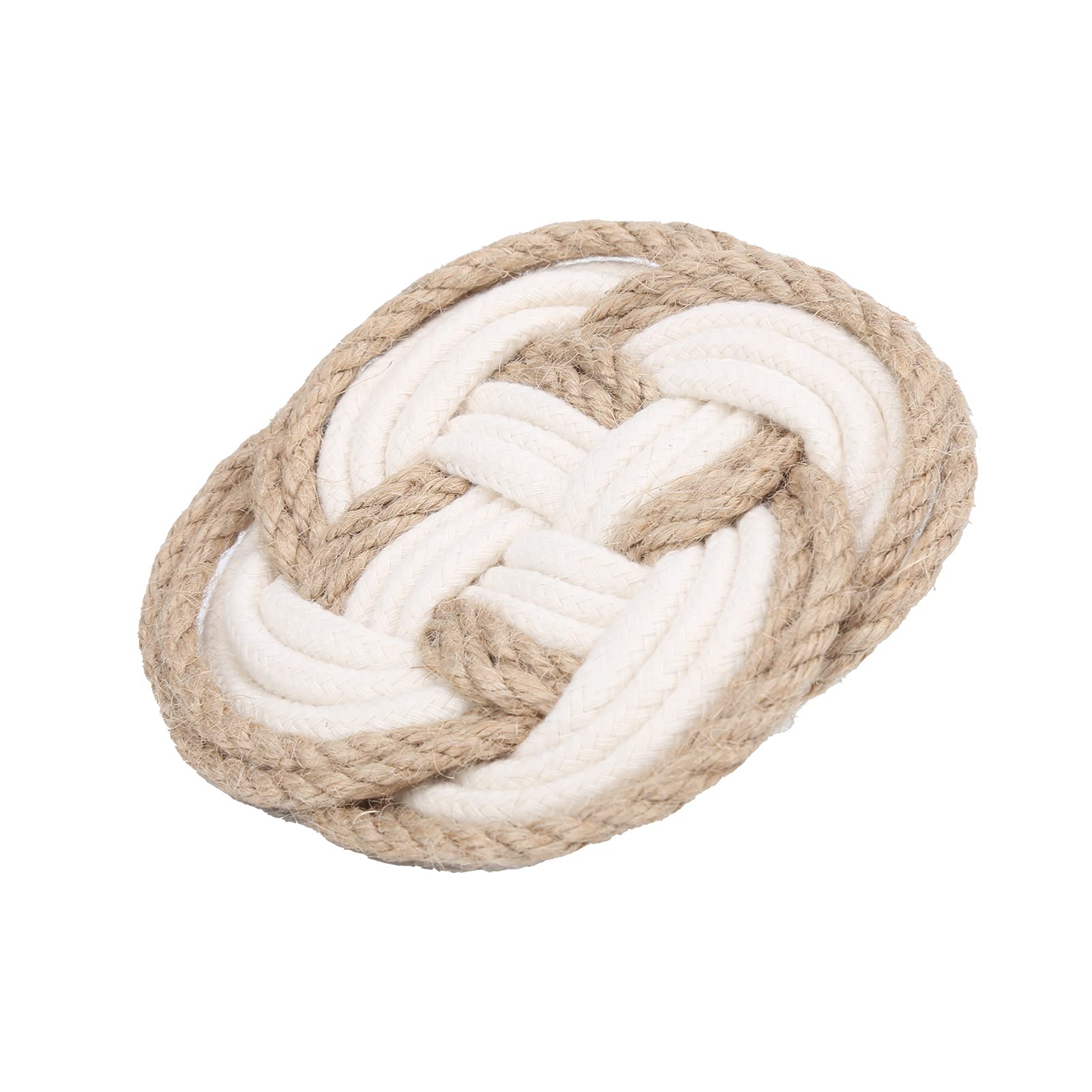 Nordic Bohemian Round Absorbent Coaster Set - Heat Insulation & Water Absorption Woven Jute Pot Pads for Cups, Mugs, and Hot Pots - Perfect for Coffee, Tea, and Dining Table Decor
