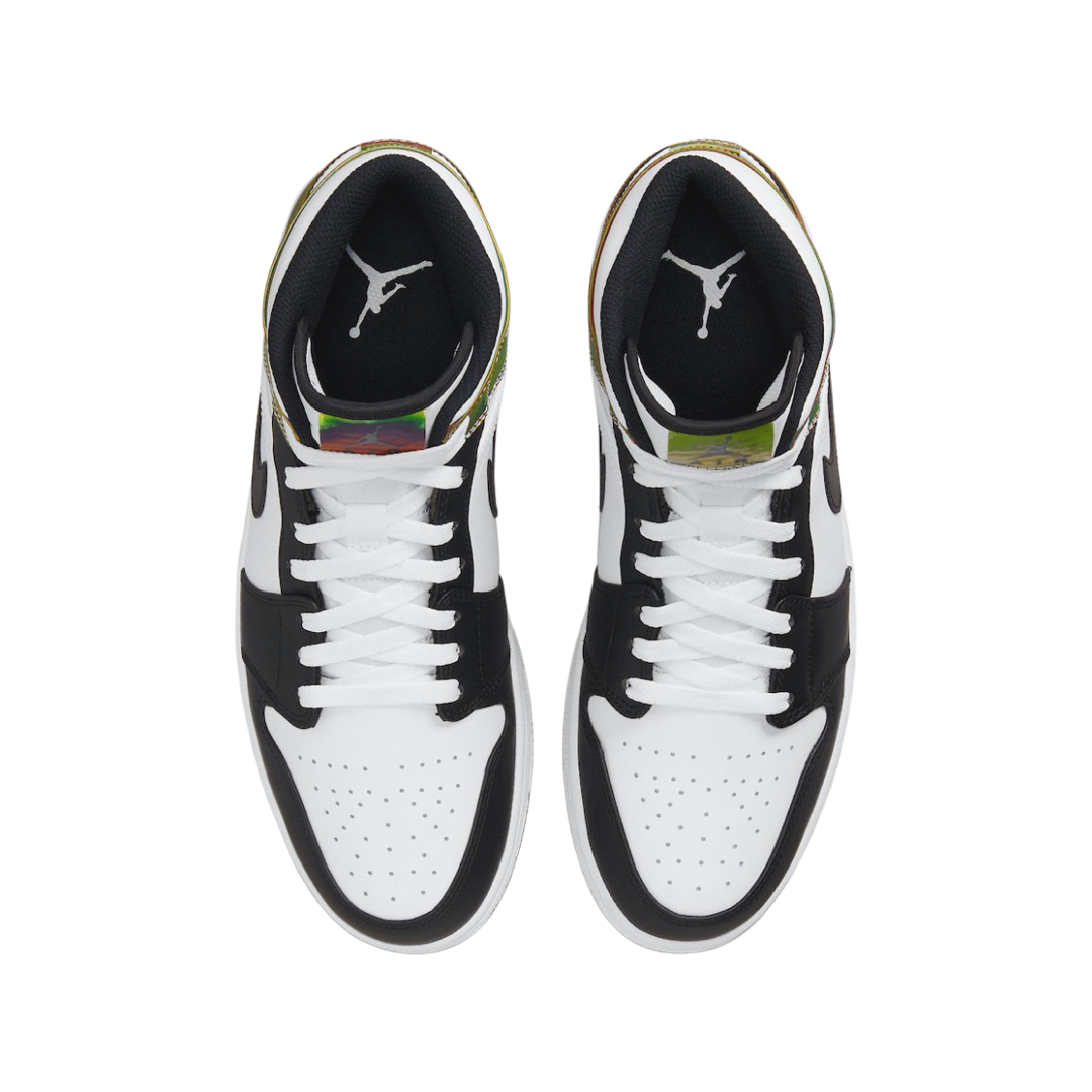 Air Jordan 1 Mid Sneakers - White & Black Basketball Shoes for Men | Casual Wear, Street Style & Sports Performance