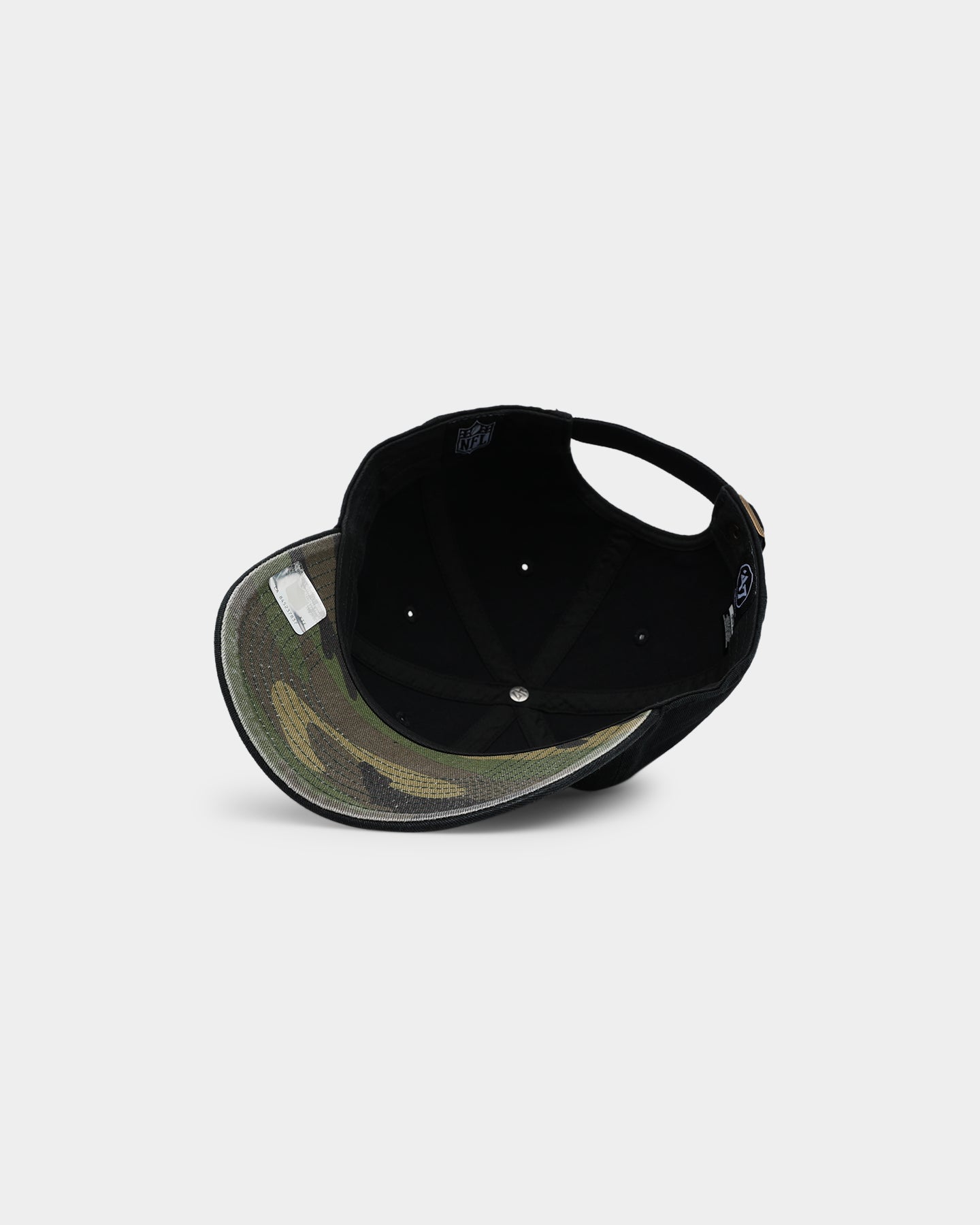 47 Brand Washington Commanders 47 Clean Up Strapback Black Adjustable Hat - Official NFL Team Cap for Football Fans, Game Day & Casual Wear
