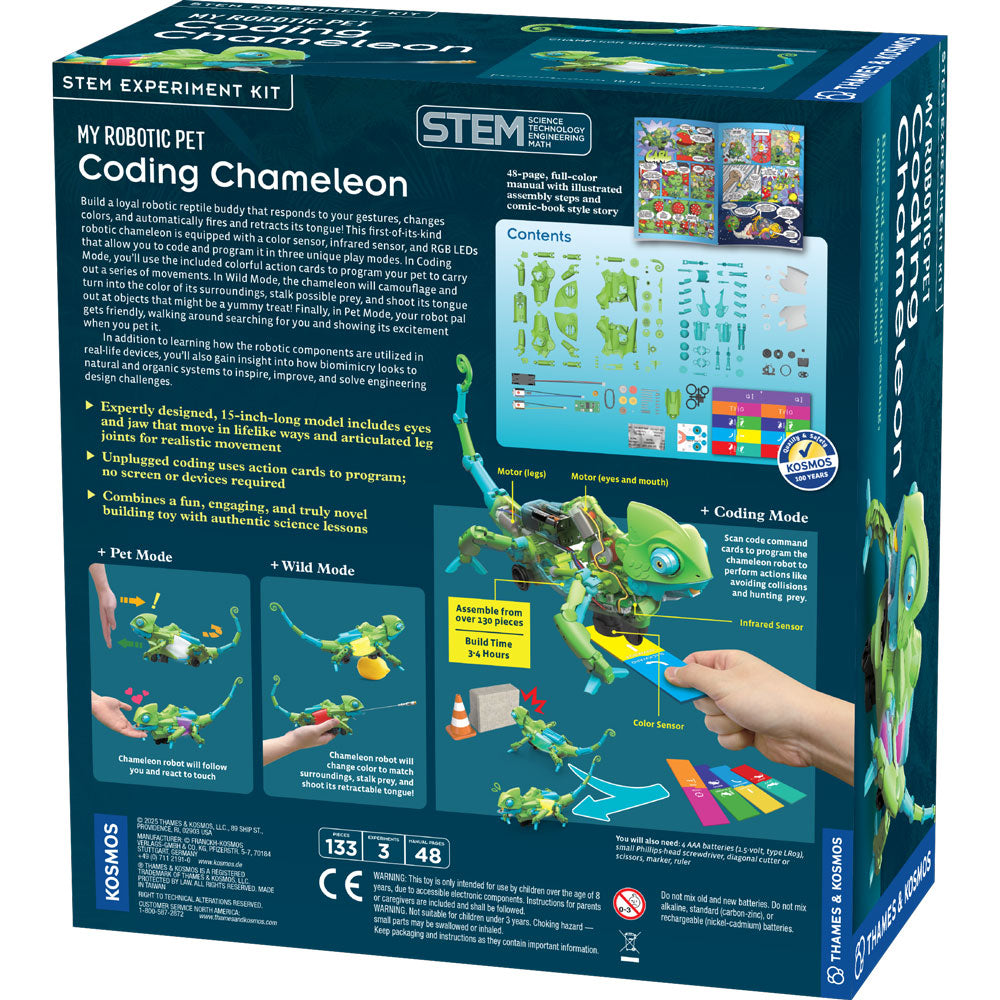 Interactive Coding Chameleon Robot - STEM Educational Toy for Kids | Learn Programming & Robotics | Perfect for Classroom, Homeschool & Birthday Gifts