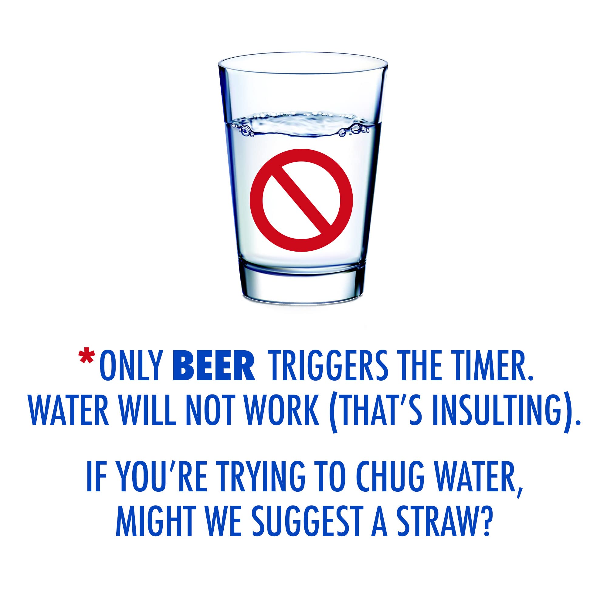 Timer Beer Bong - High Speed Drinking Funnel with Hose & Valve | Bongzilla Party Funnel for Bachelor Parties, College Games & Drinking Challenges | Perfect for Tailgates, Frat Parties & Beer Pong Tournaments