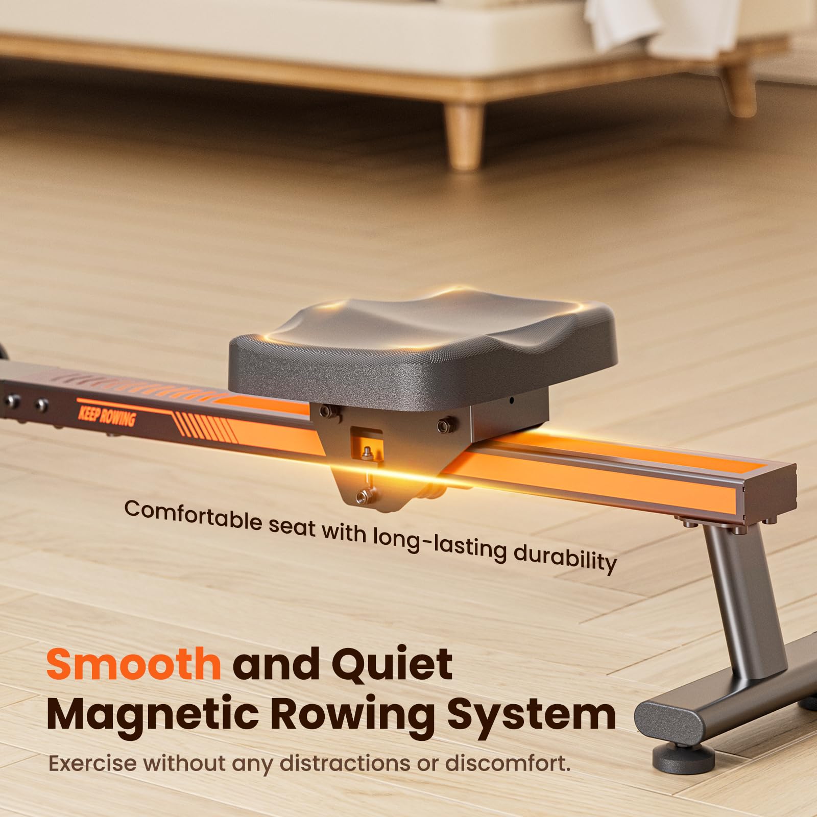 Premium Magnetic & Water Rowing Machine for Home - 16 Adjustable Resistance Levels, 350 LB Weight Capacity with LCD Monitor & Ergonomic Seat Cushion | Perfect for Home Gym, Cardio Workouts & Full-Body Exercise