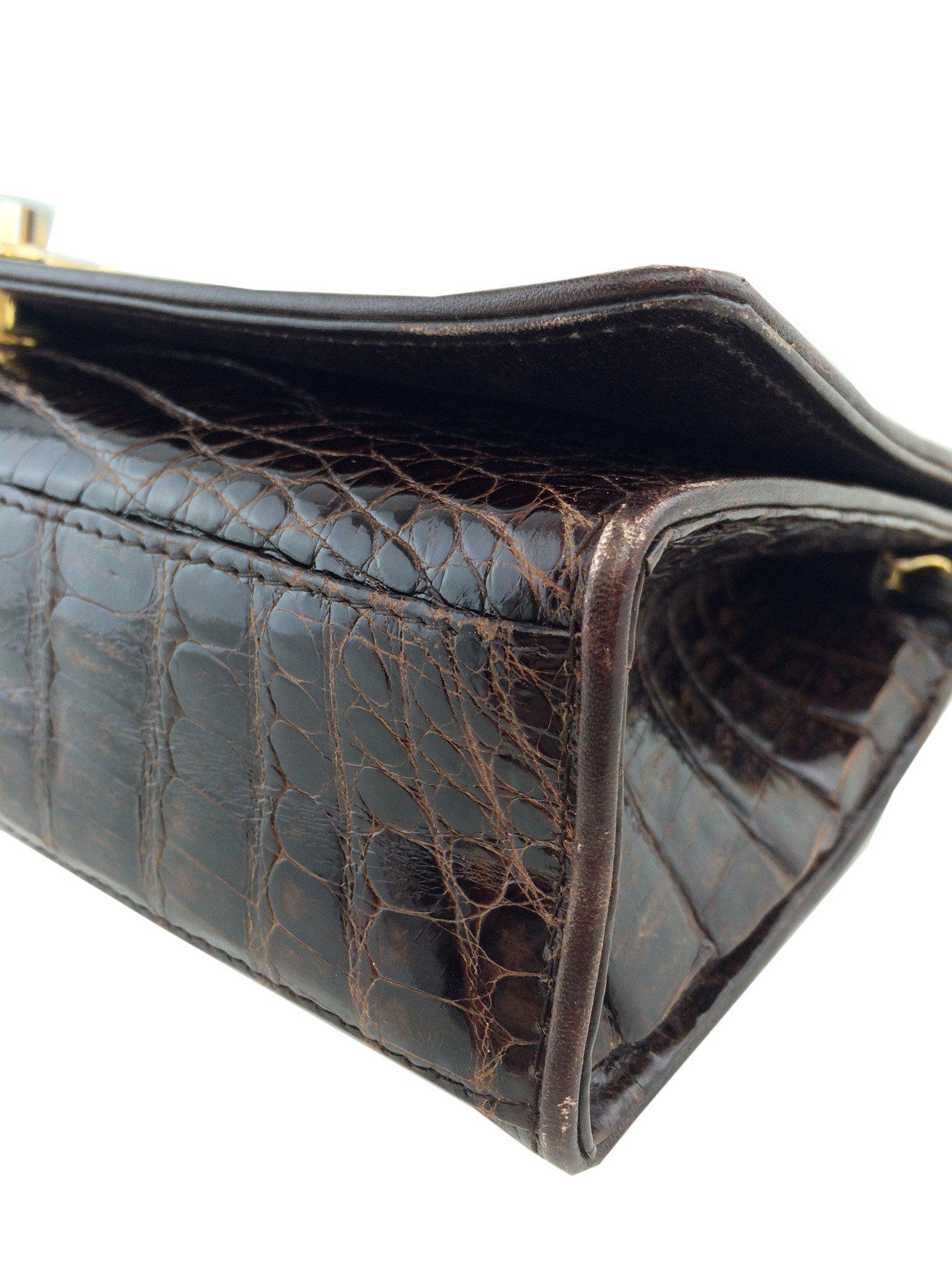 Vintage Chanel Crocodile Leather Flap Shoulder Bag - Luxury Designer Handbag for Women, Perfect for Evening Parties & Special Occasions