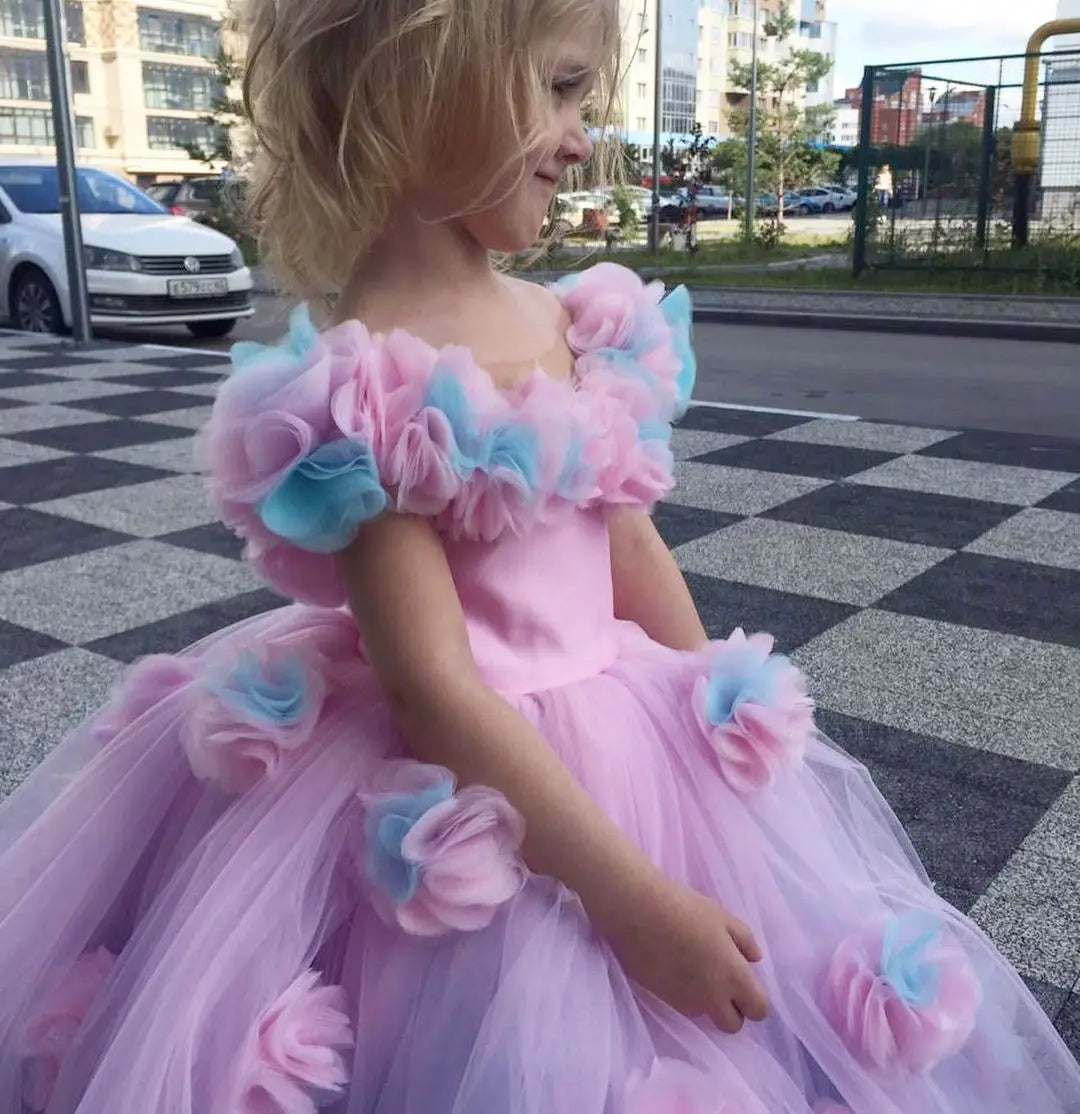 Magical Unicorn Flower Girl Dress for Princess Birthday Party - Perfect for Weddings, Pageants & Special Occasions