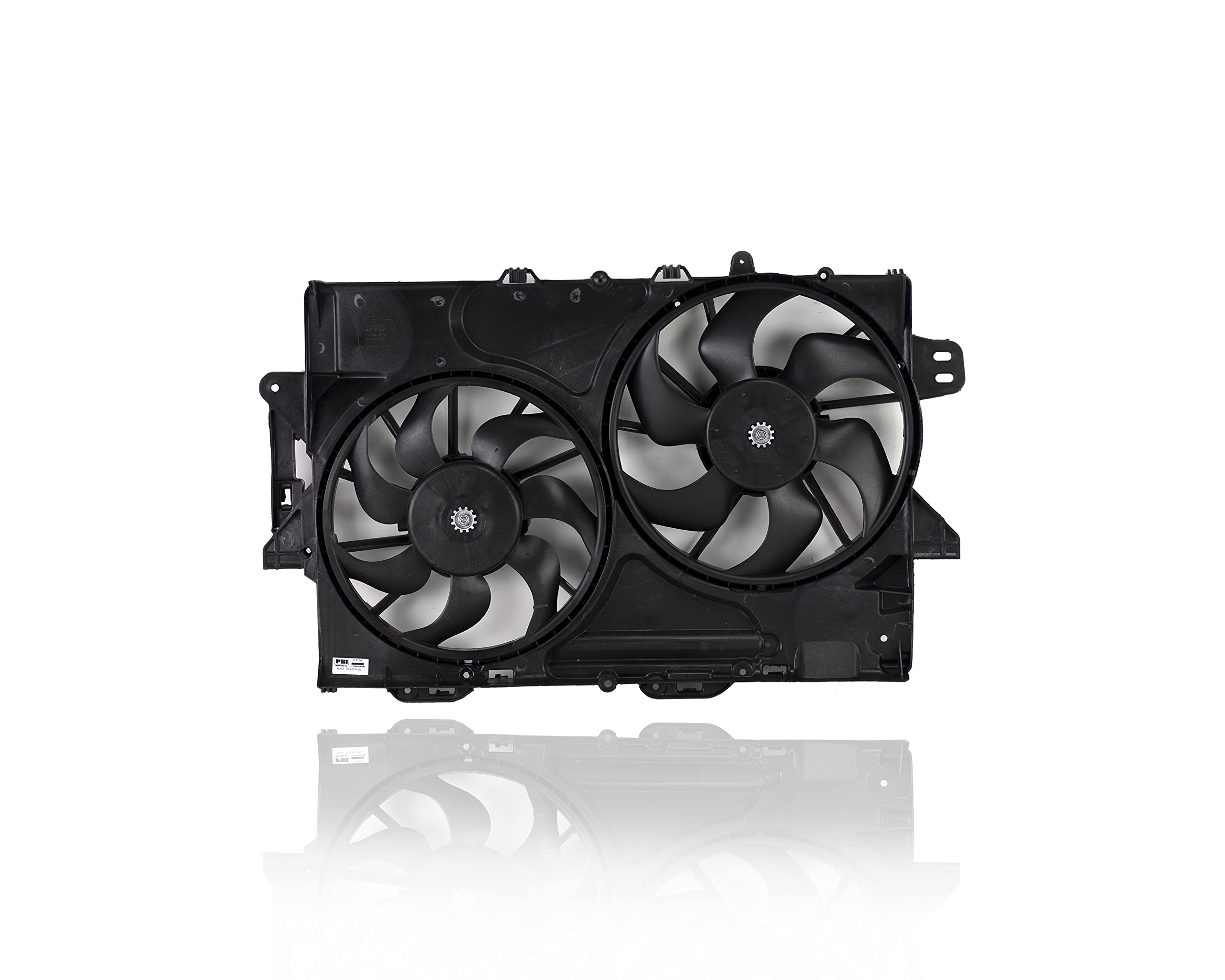 Dual Radiator and Condenser Fan Assembly Replacement for 2013-2017 Chevrolet Equinox 3.6L & GMC Terrain 3.0L/3.6L - Compatible with OEM Part #25952783 - Pacific Best Inc. - Perfect for Engine Cooling System Maintenance and Repair