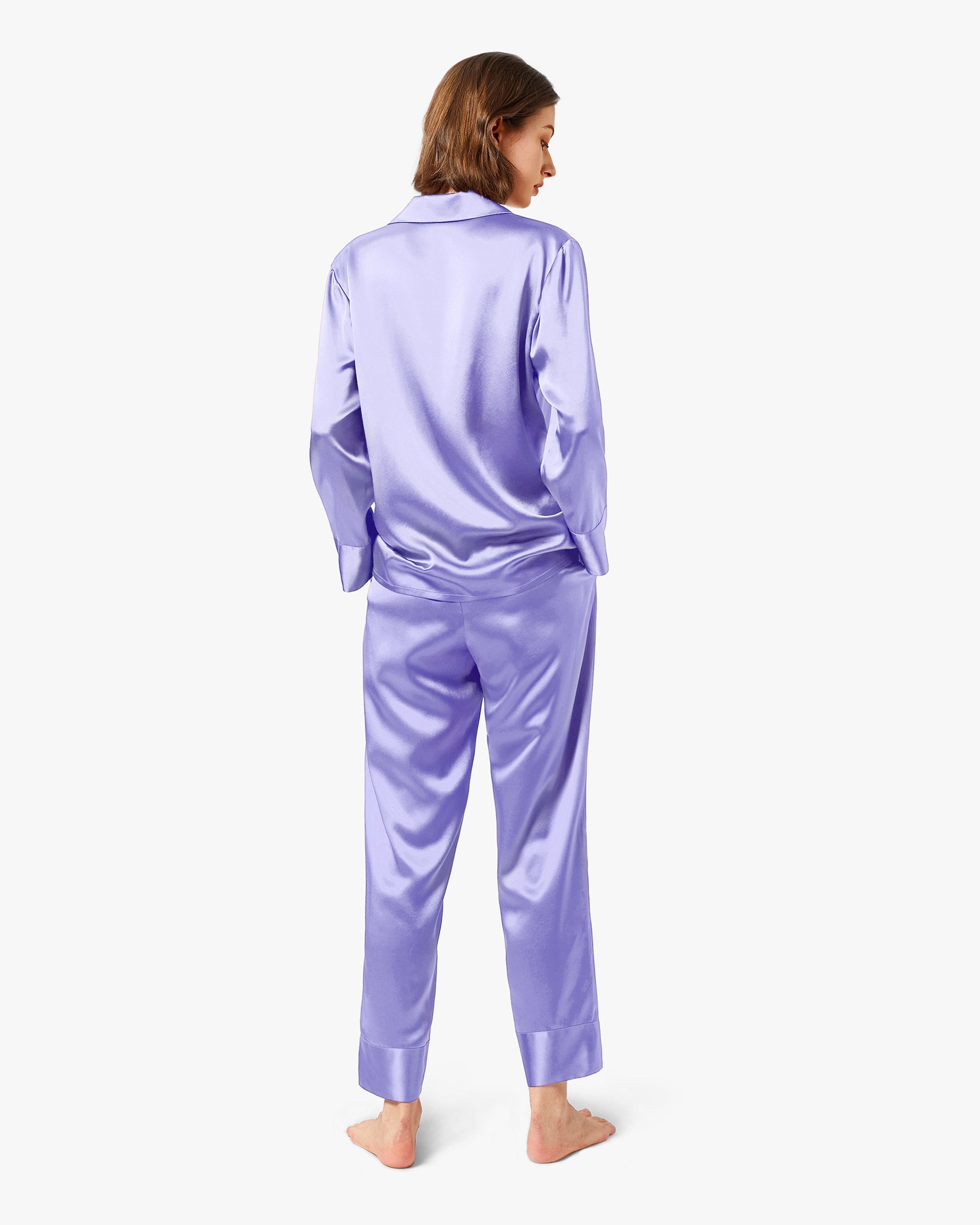 Women's Classic Silk Pajama Set - Soft & Comfortable Sleepwear for Lounge, Travel & Special Occasions
