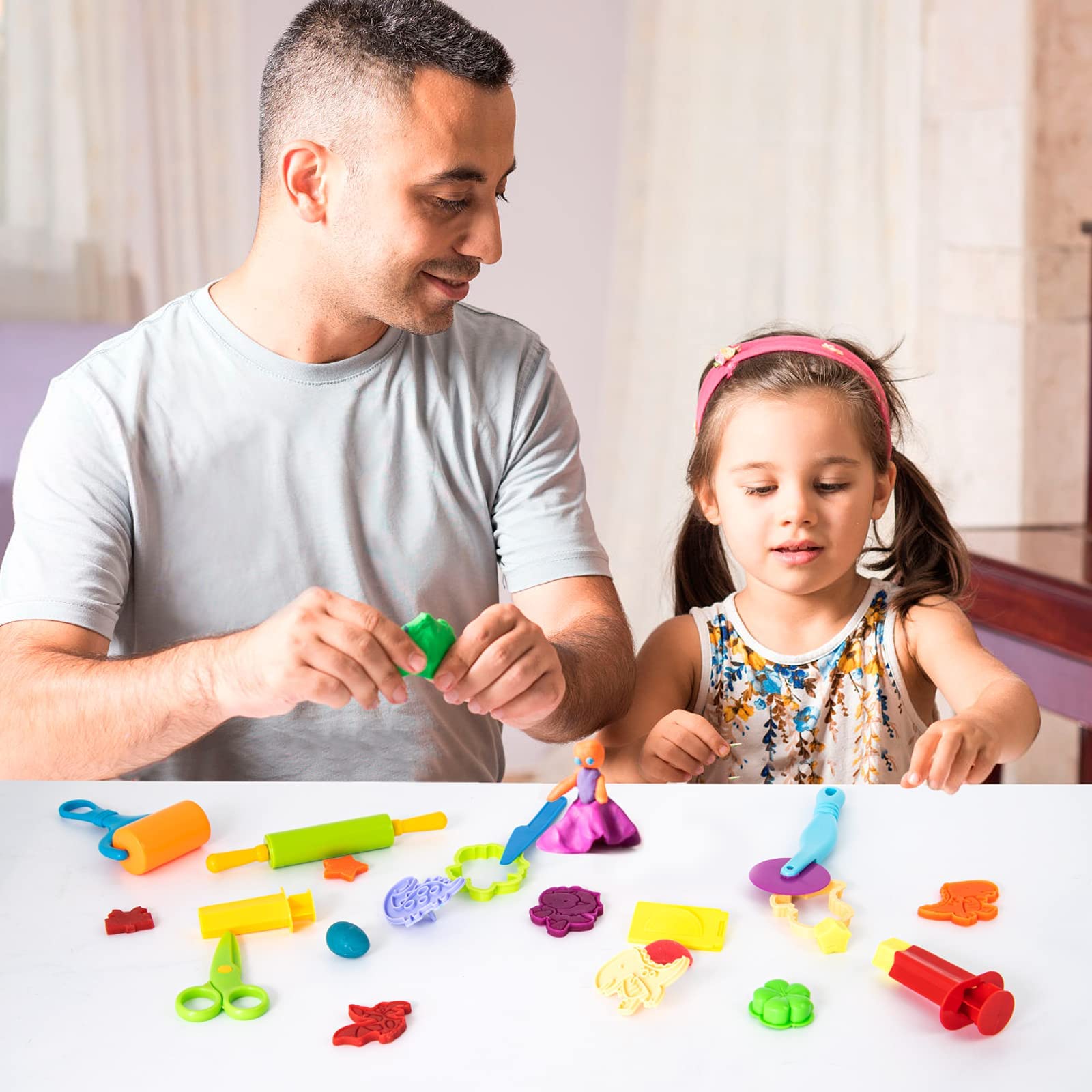 42Pcs Turtle Dough Tools Kit for Kids - Includes Molds, Cutters, Scissors & Rolling Pin with Storage Bag - Fun Playdough Accessories for Toddlers Boys & Girls - Perfect for Birthday Parties, Classroom Activities & Creative Play