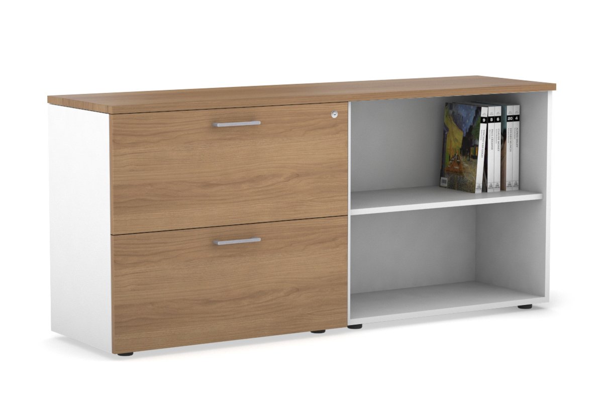 2-Drawer File Cabinet with Open Storage Shelf - Compact Office Organizer for Documents, Supplies & Stationery - Perfect for Home, Office & Workspace Organization