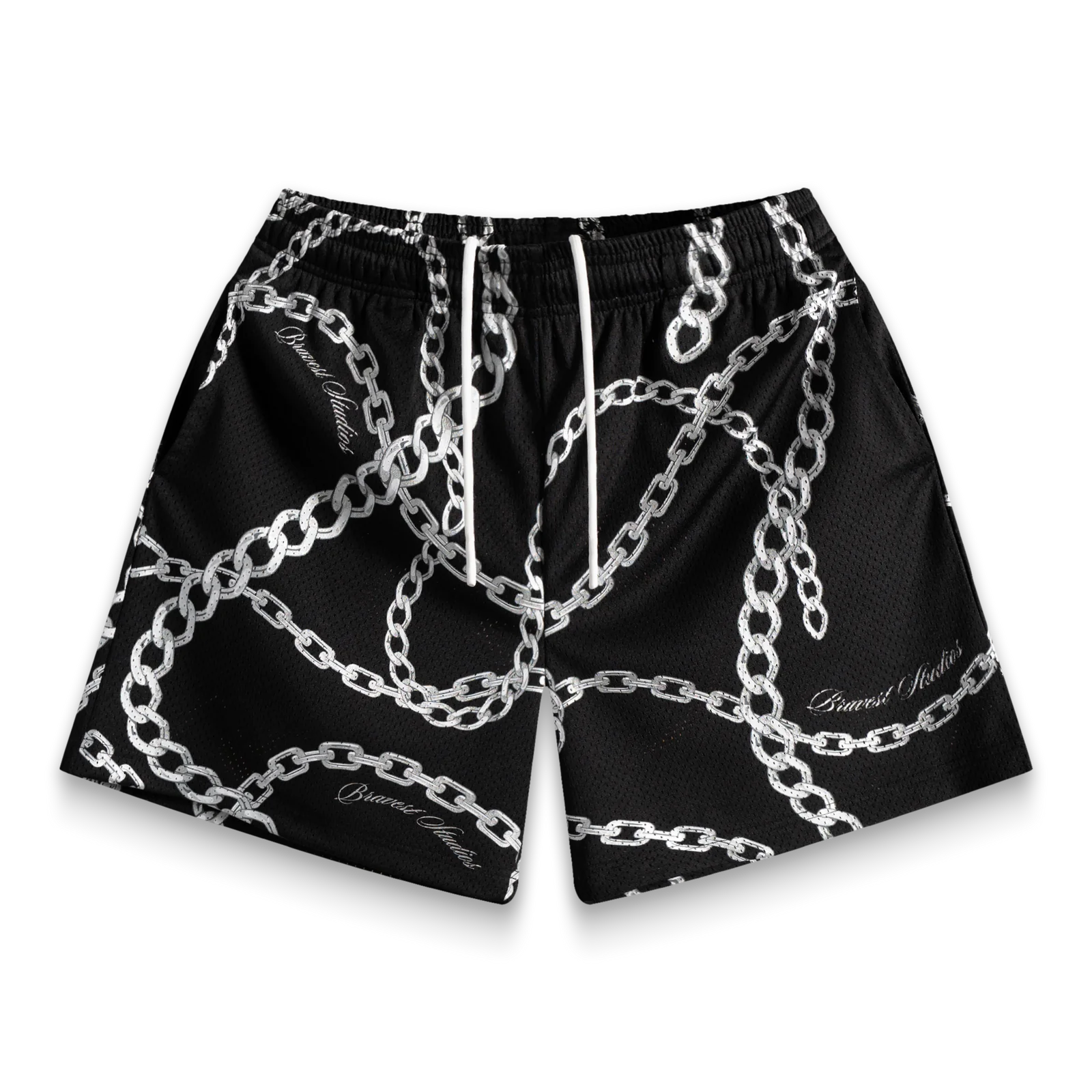 BRAVEST STUDIOS Black Cuban Shorts for Men - Stylish & Comfortable Summer Shorts - Perfect for Beach, Gym, and Casual Wear