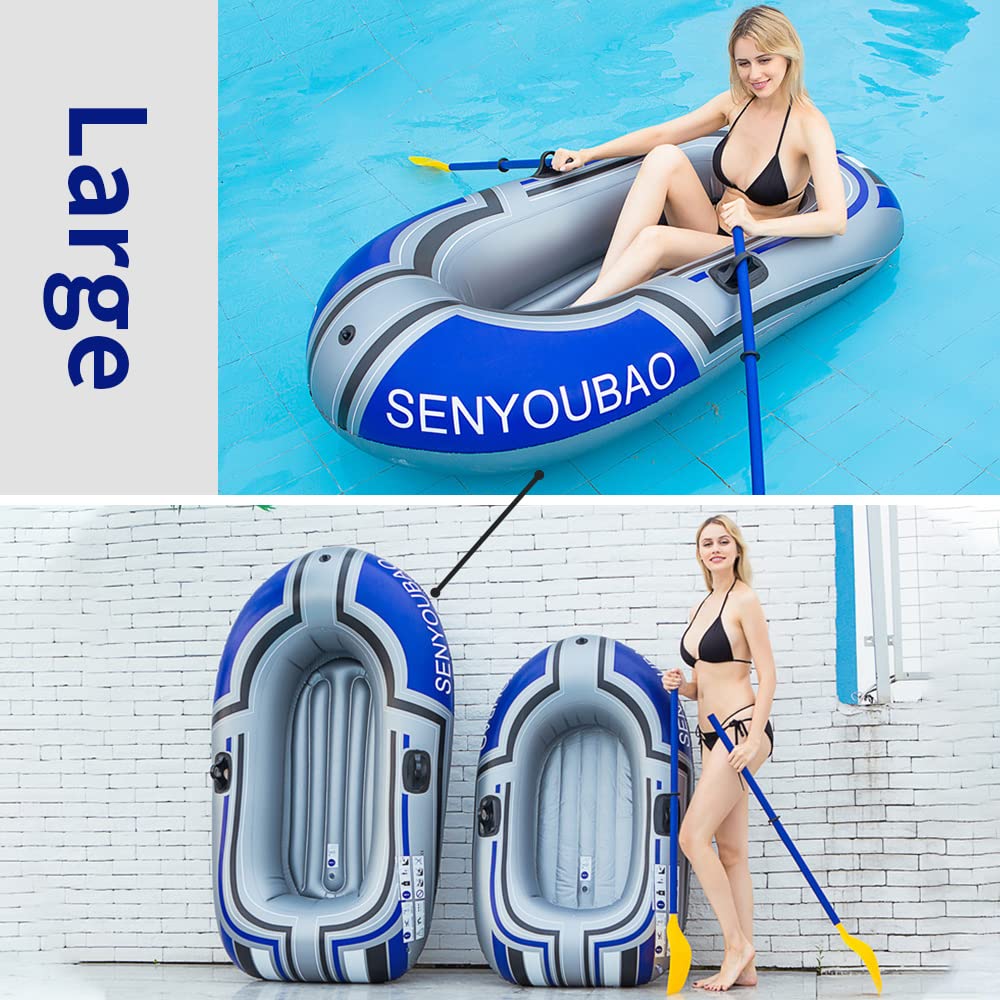 BESTHLS Inflatable Boat for Swimming, Fishing & Lake Adventures - Portable Air Boat for Pool, Beach & Outdoor Water Activities