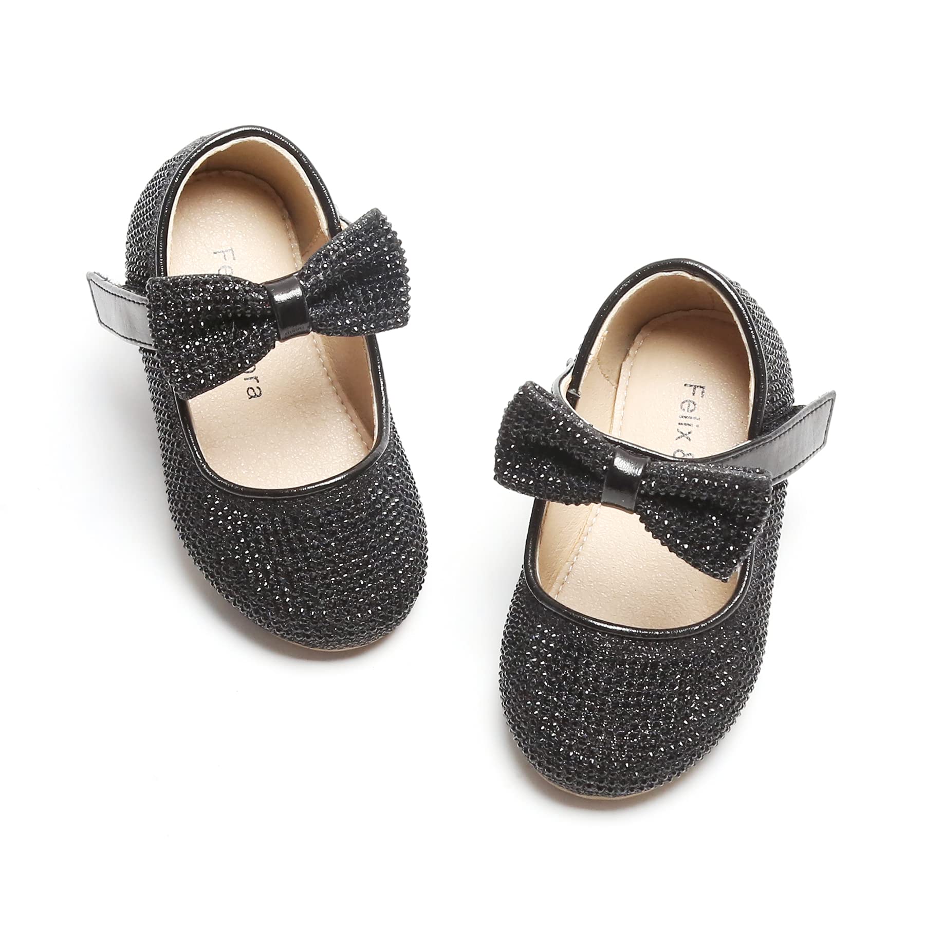 Felix & Flora Toddler Flower Girl Dress Shoes | Girls Ballet Flats for Party, School & Wedding | Comfortable & Stylish Toddler Shoes for Special Occasions