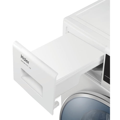 Haier 8kg Heat Pump Dryer - Energy Efficient, White (HDHP80E1) for Laundry Room & Small Spaces