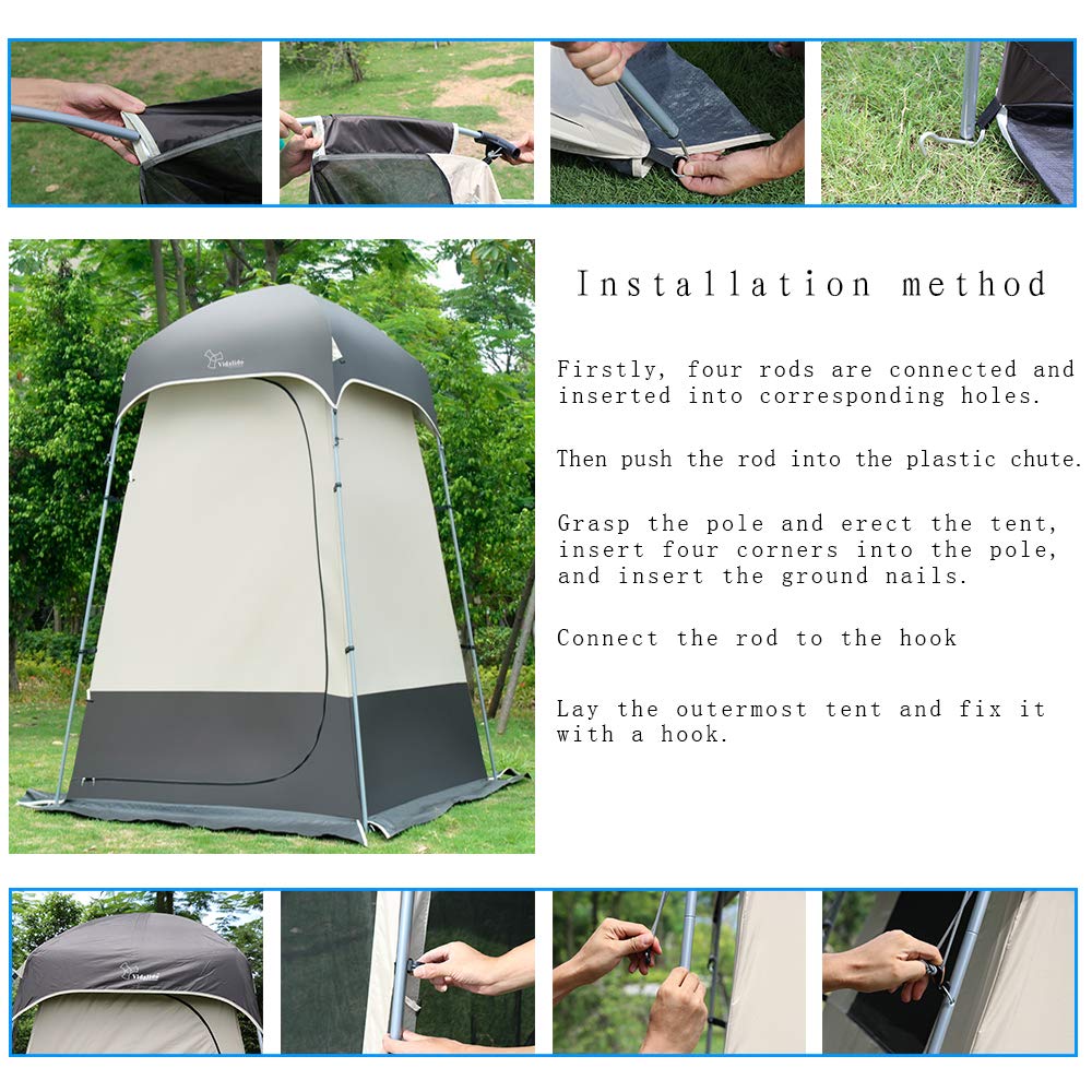 Portable Outdoor Shower Tent & Changing Room - Waterproof Camping Privacy Shelter for Beach, Pool, RV & Backpacking | Perfect for Camping, Hiking, and Outdoor Adventures
