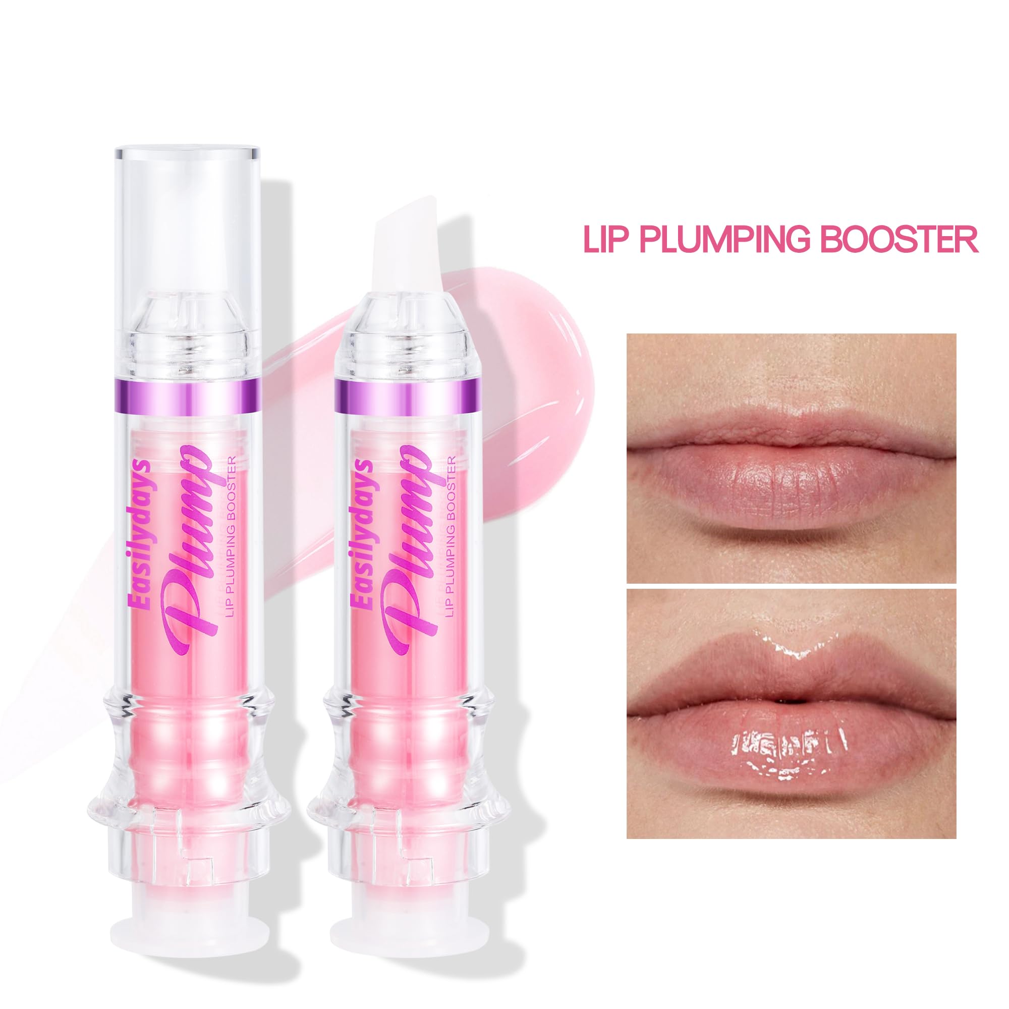 Lifter Plumping Booster Lipstick - Hydrating & Volumizing High-Shine Lip Plumper for Fuller Lips | Women & Girls | Perfect for Date Night & Special Occasions (#01)