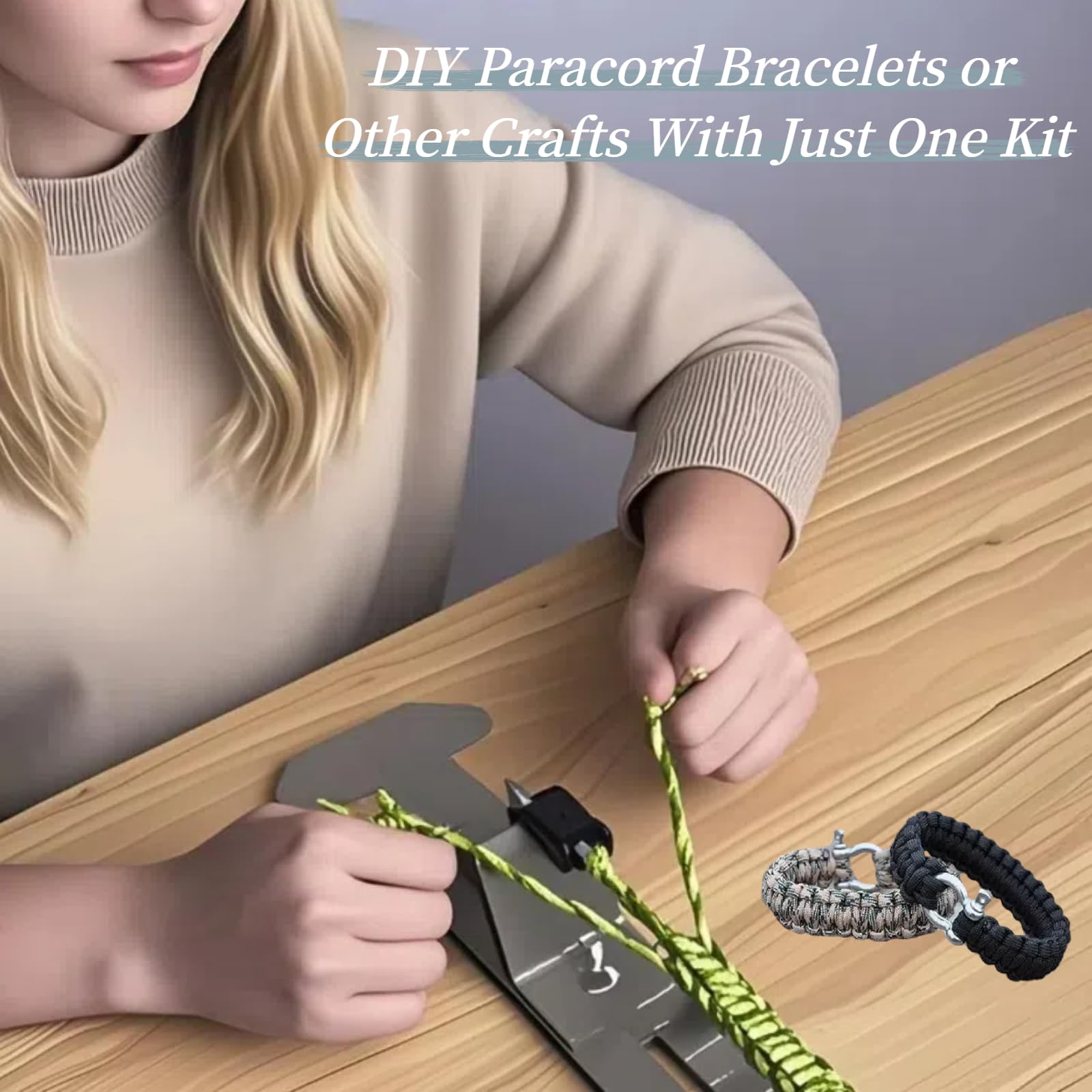 Adjustable Paracord Jig Bracelet Maker Kit - 4