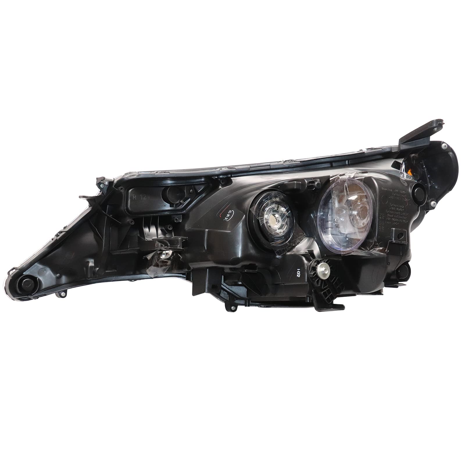 LOYALHEARTDY Projector Headlight Assembly for 2013-2015 Toyota RAV4 - Chrome Housing & Clear Lens - Driver & Passenger Side (Left+Right Pair) - Perfect for Night Driving & Off-Road Adventures