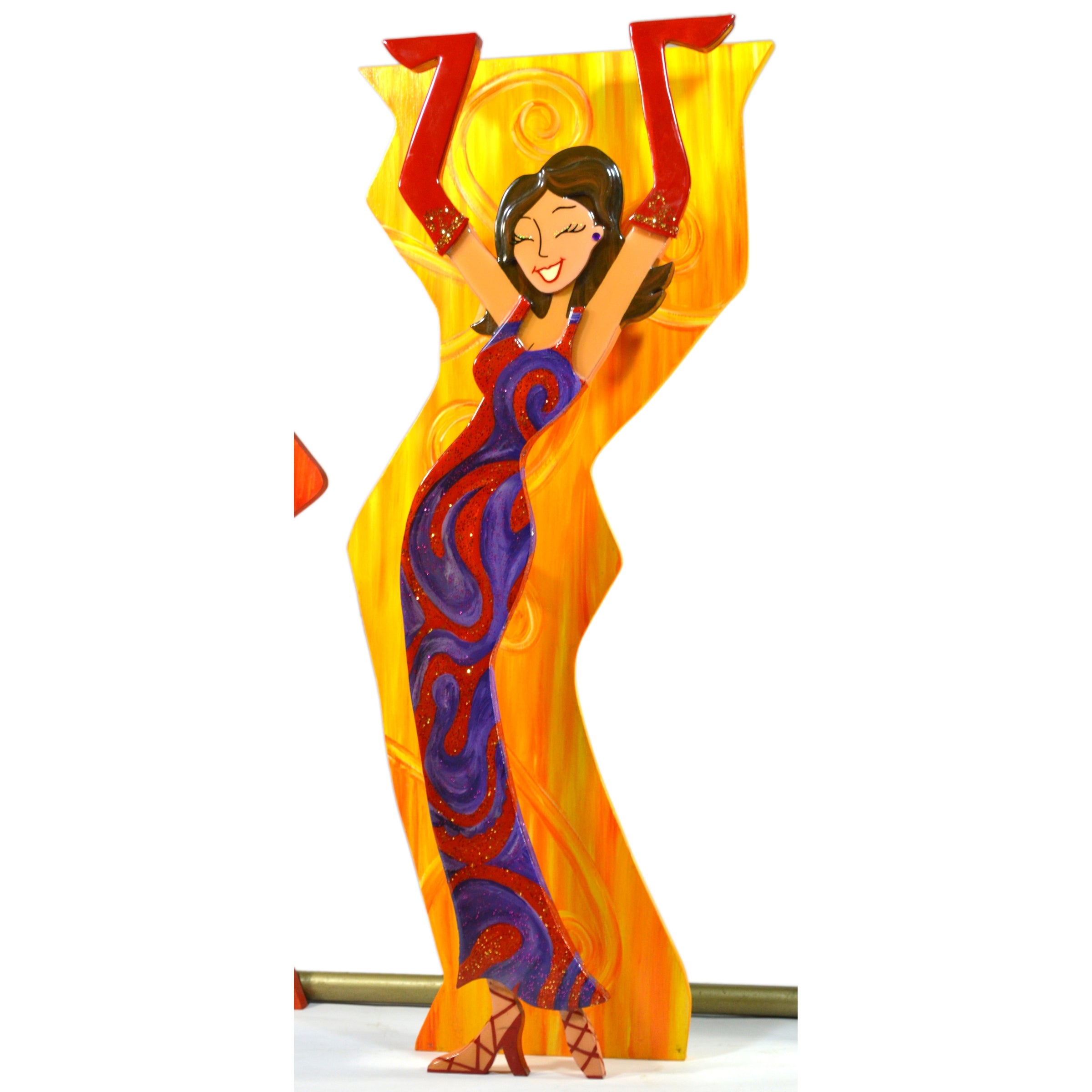 Original 3D Art DIVA TABLE - Signed & Numbered DEBBIE BROOKS #1 Sassy Girls Collection - Unique Home Decor for Living Room, Bedroom or Office Display
