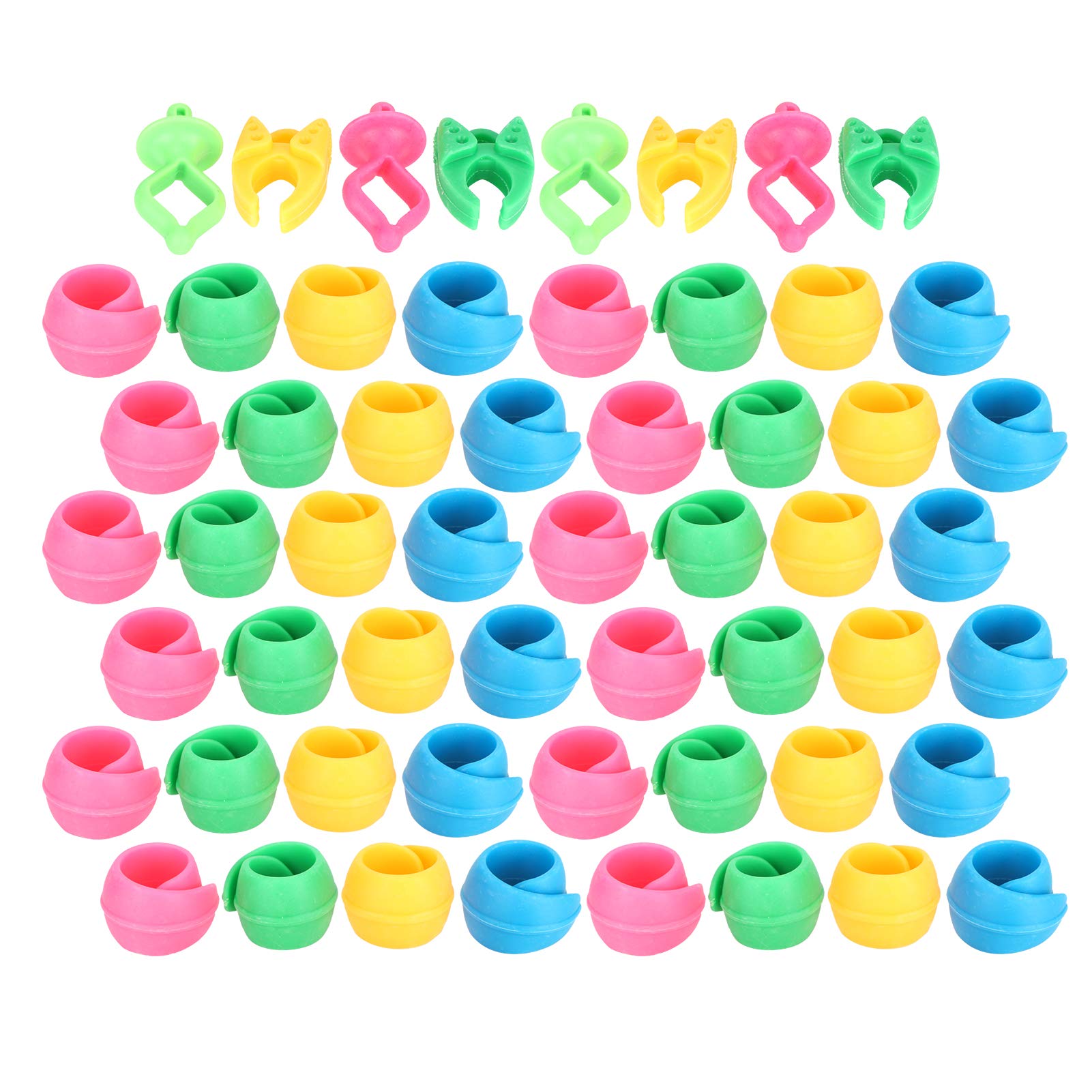 56Pcs Bobbin Thread Buddies & Spool Huggers - Secure Bobbin Fixing Clips for Sewing Machine & Embroidery | Perfect for Spool Storage & Organizing Sewing Accessories | Ideal for Quilting, Dressmaking & Craft Projects