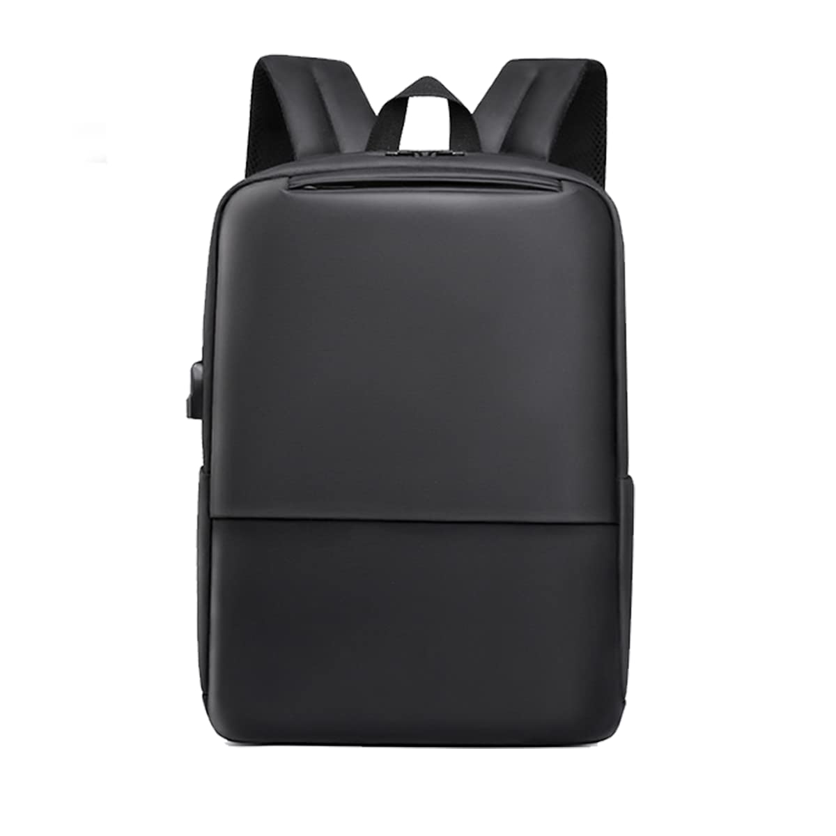 15.6 Inch Water Resistant Laptop Backpack with USB Charging Port - Black Business Travel Backpack for Men & Women (20L) - Perfect for Work, School, College and Daily Commute