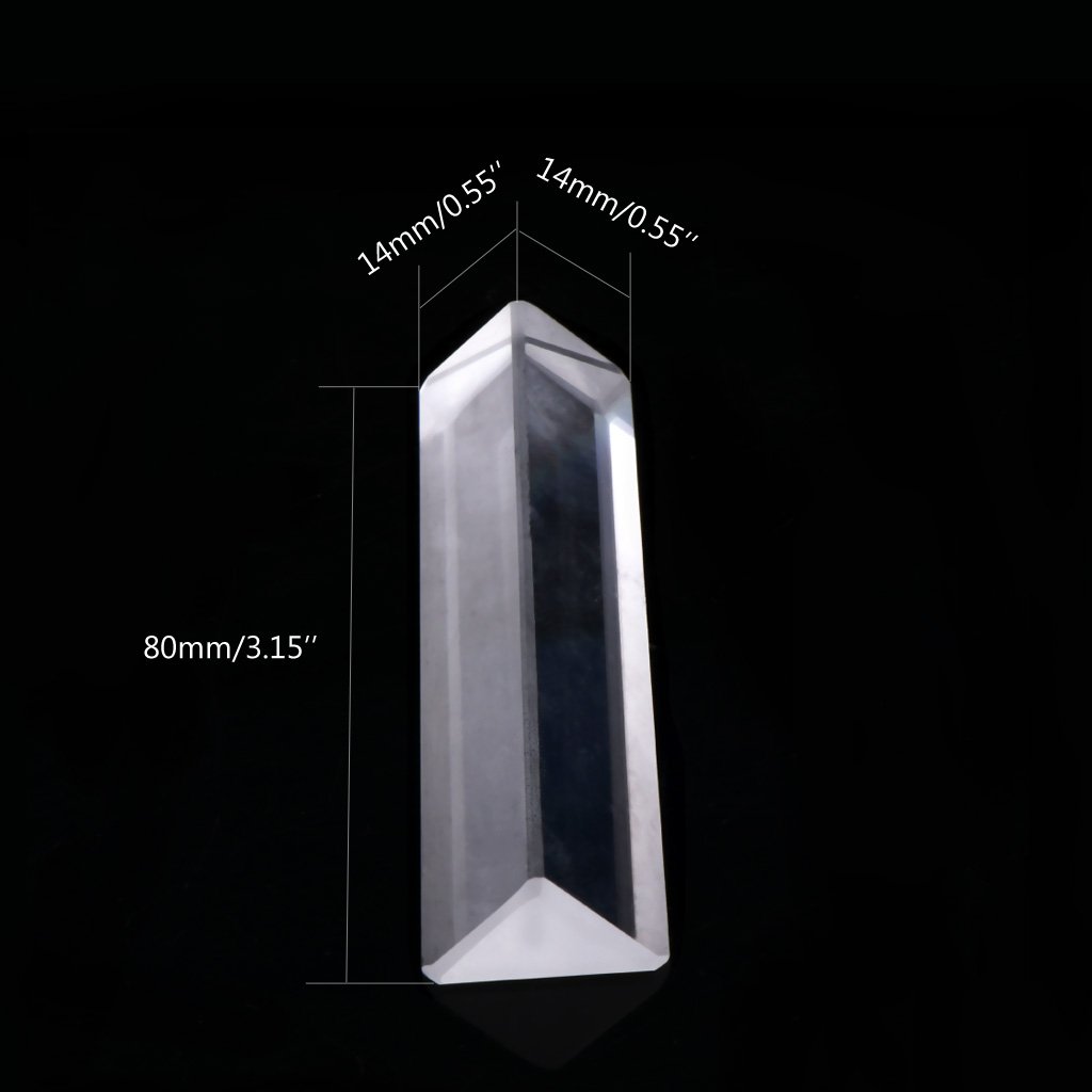 Premium Optical Glass Triangular Prism for Rainbow Making, Light Refraction & Spectrum Science Experiments - Perfect for Photography, Education & STEM Learning | Great for Classrooms, Kids Science Projects & Creative Photography Effects