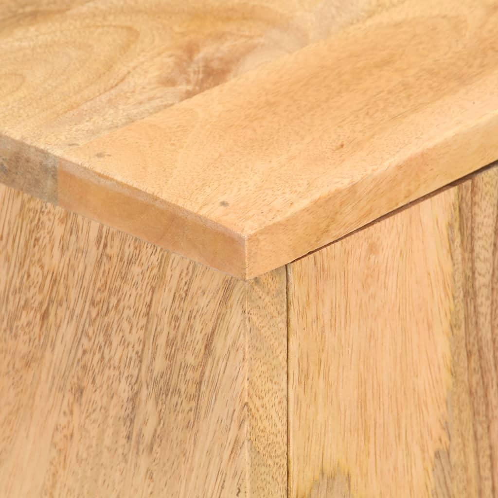 Rustic Solid Mango Wood Side Cabinet - 23.6