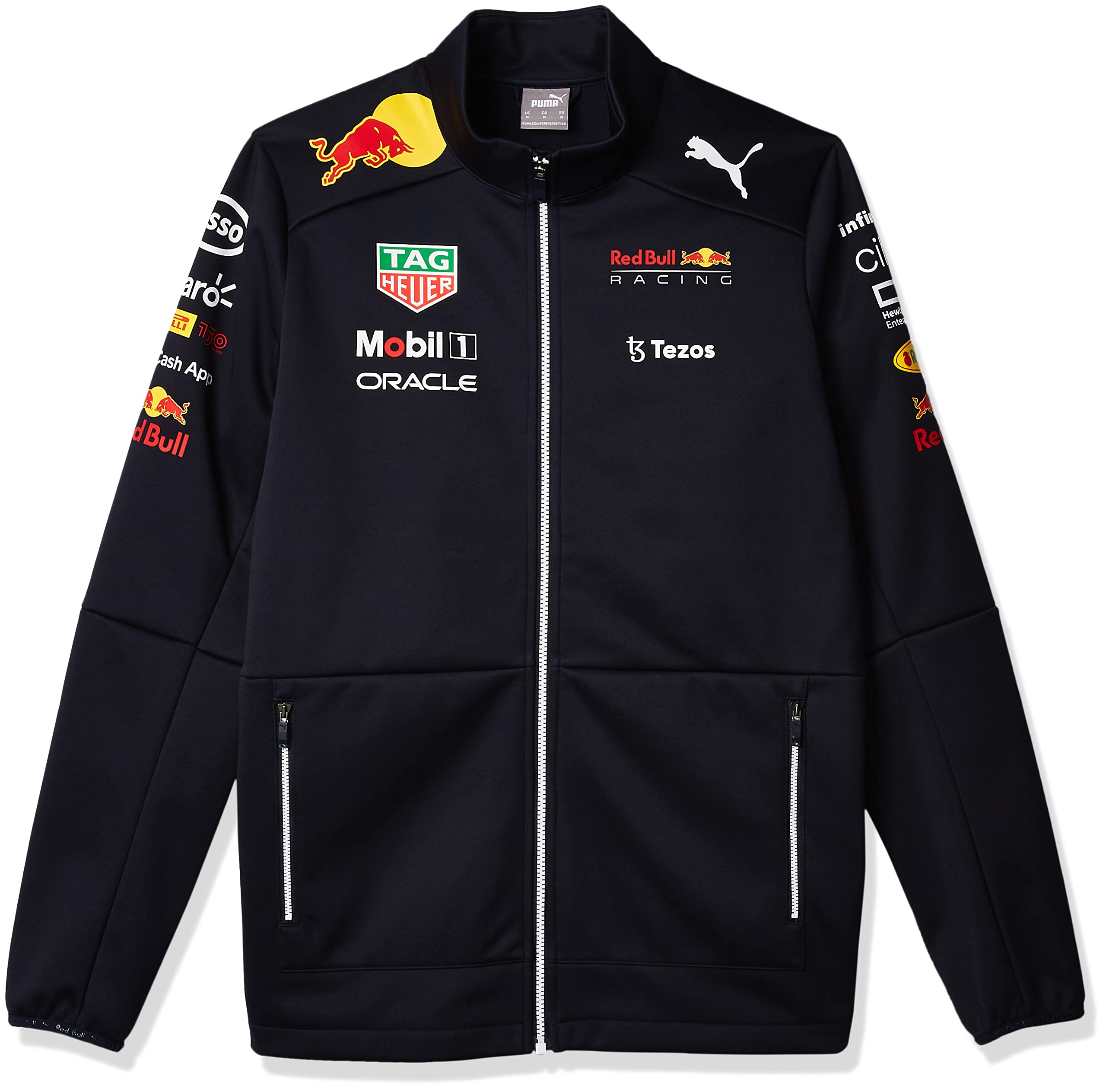 Red Bull Racing F1 2022 Team Softshell Jacket for Men - Official Licensed Motorsport Jacket - Windproof & Water Resistant - Perfect for Race Day, Outdoor Sports & Casual Wear (Size S)