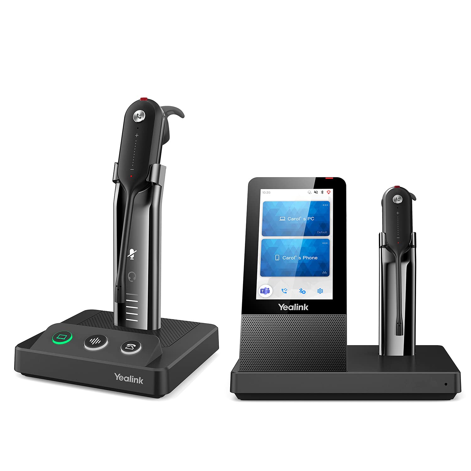 Yealink WH63 & WH67 Wireless Headset Bundle with Noise Canceling Microphone - UC Optimized for Office, IP Phones, VoIP, PC, Laptop - Perfect for Remote Work & Video Conferencing