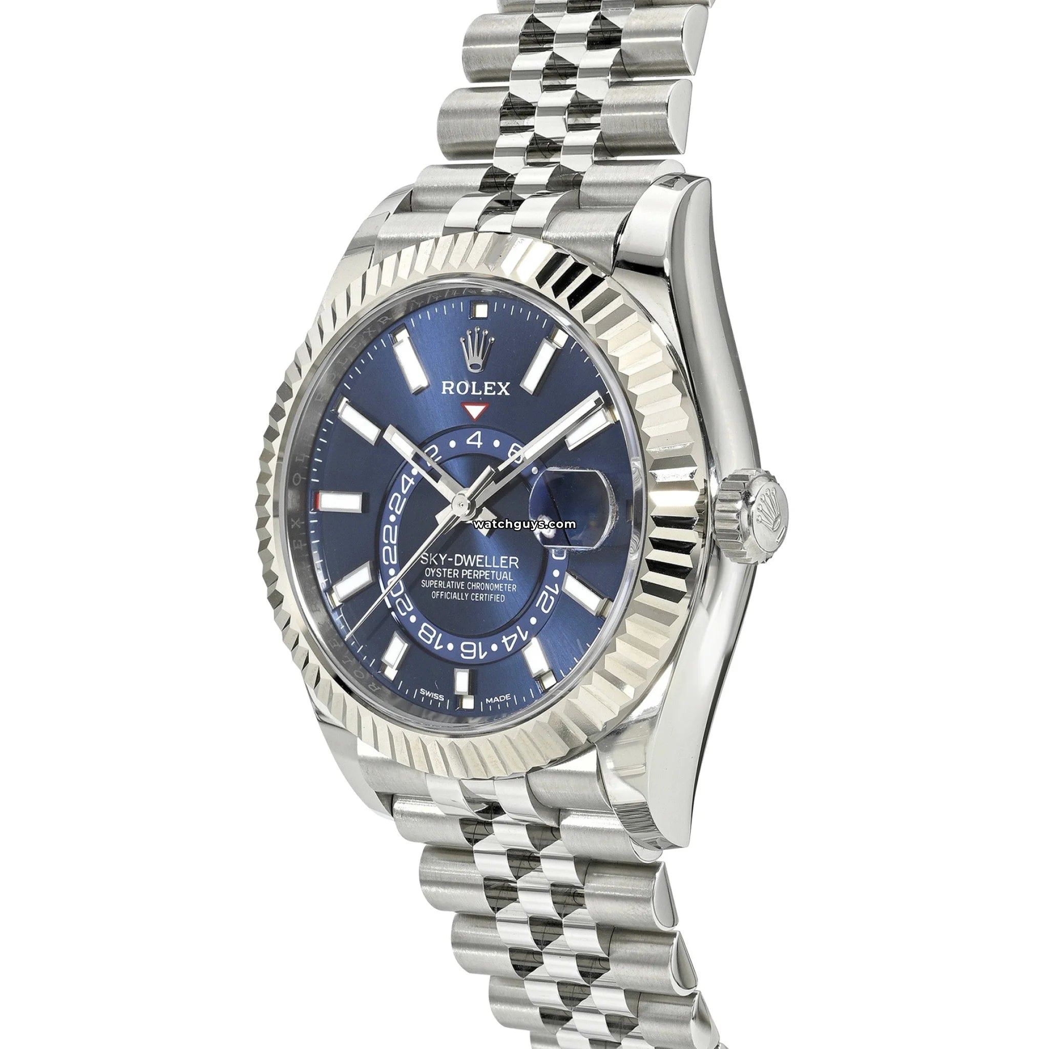 Rolex Sky-Dweller 326934 Blue Dial Jubilee Bracelet Men's Luxury Watch - Perfect for Business, Travel & Special Occasions