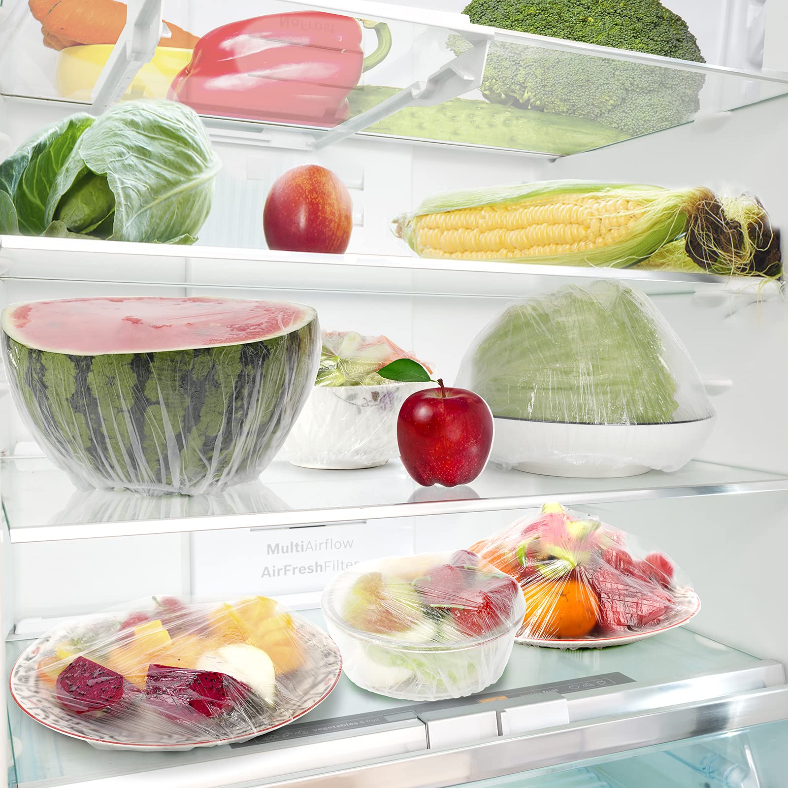 150-Piece Elastic Bowl Covers - Stretchable Food Lids for Bowls, Plates & Jars - Home & Outdoor Use