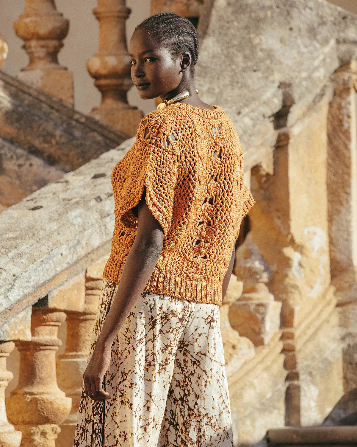 Capria Sweater in Ocre - Women's Soft Knit Pullover for Fall & Winter | Perfect for Casual Outfits, Office Wear & Cozy Evenings