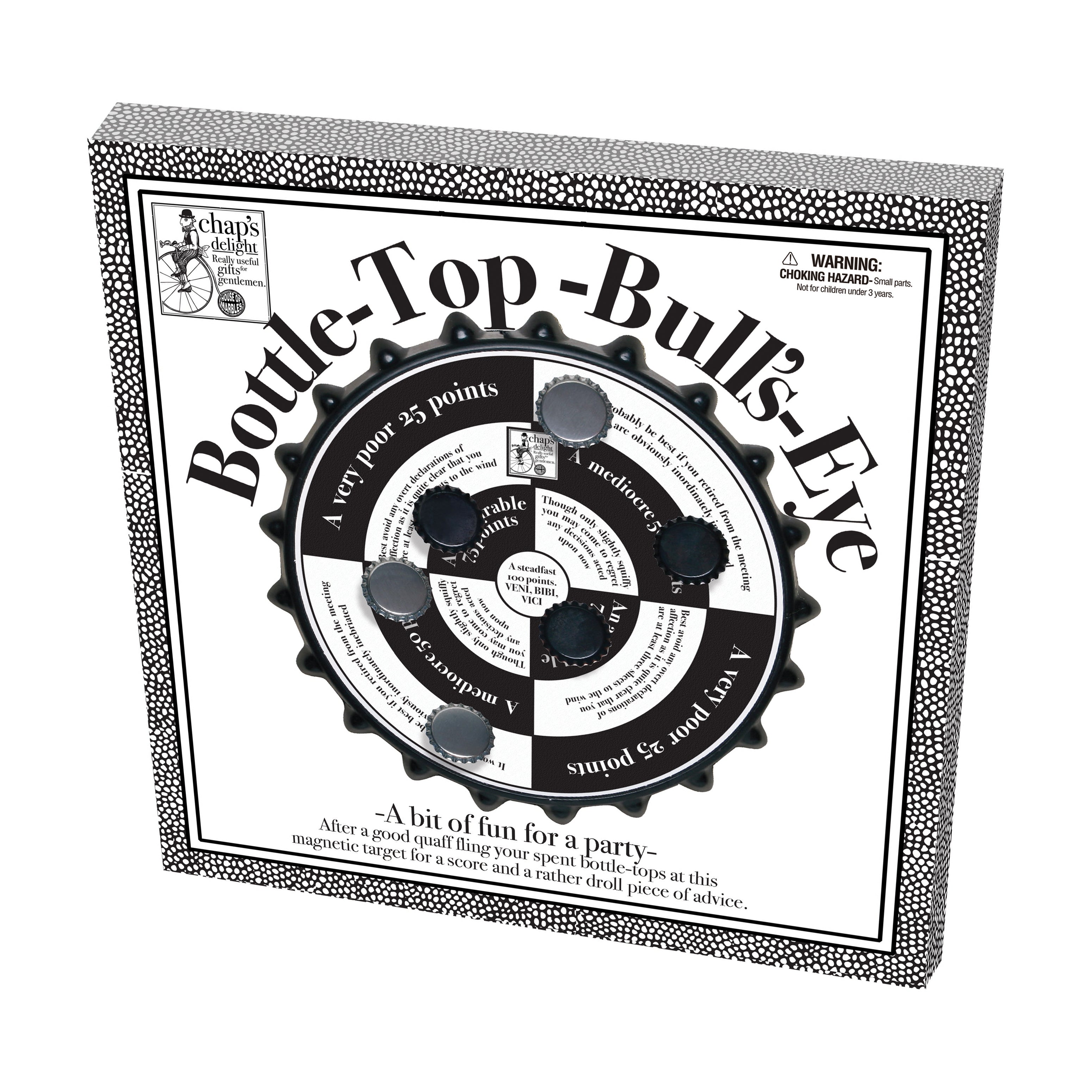 Magnetic Cap Toss Party Game - Bottle Top Bull's Eye for Adults & Kids | Fun Outdoor/Indoor Drinking Games for Parties, BBQs & Tailgating