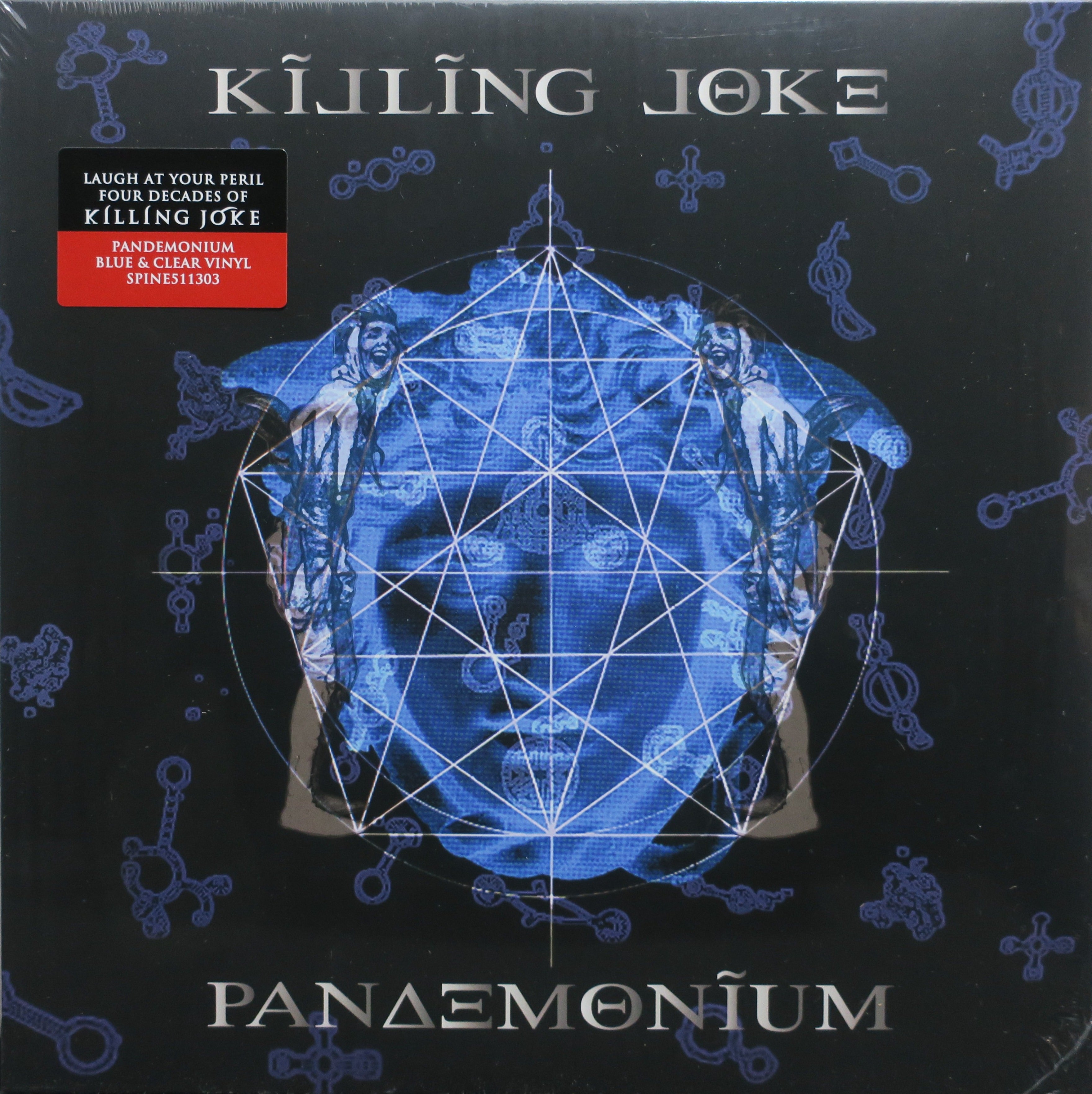 KILLING JOKE 'Pandemonium' Limited Edition Blue/Clear Vinyl 2LP Record - Perfect for Music Collectors & Vinyl Enthusiasts